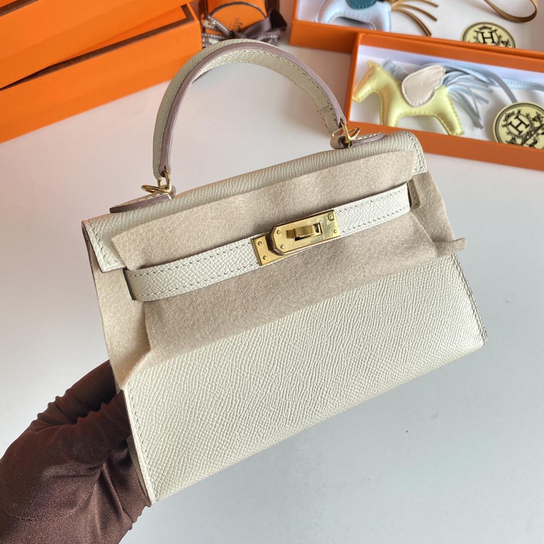 Hermes Kelly Mini Women Handbag(19-13-6cm ) - FashionPlug
