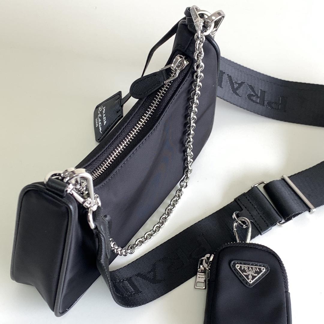 Prada Re-Edition 2005 Re-Nylon Bag(23-12-6CM) - FashionPlug