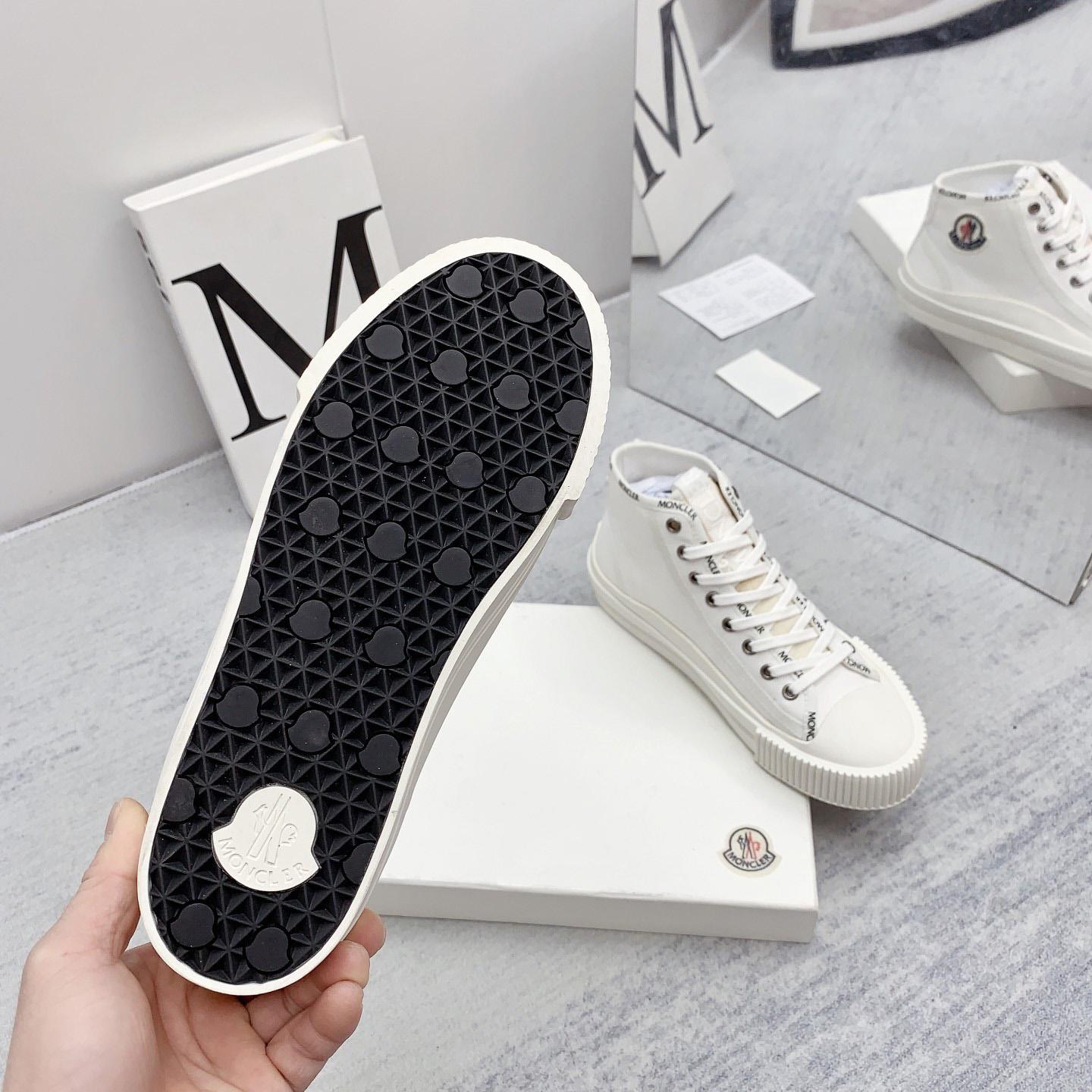 Moncler White Lissex Sneakers - FashionPlug