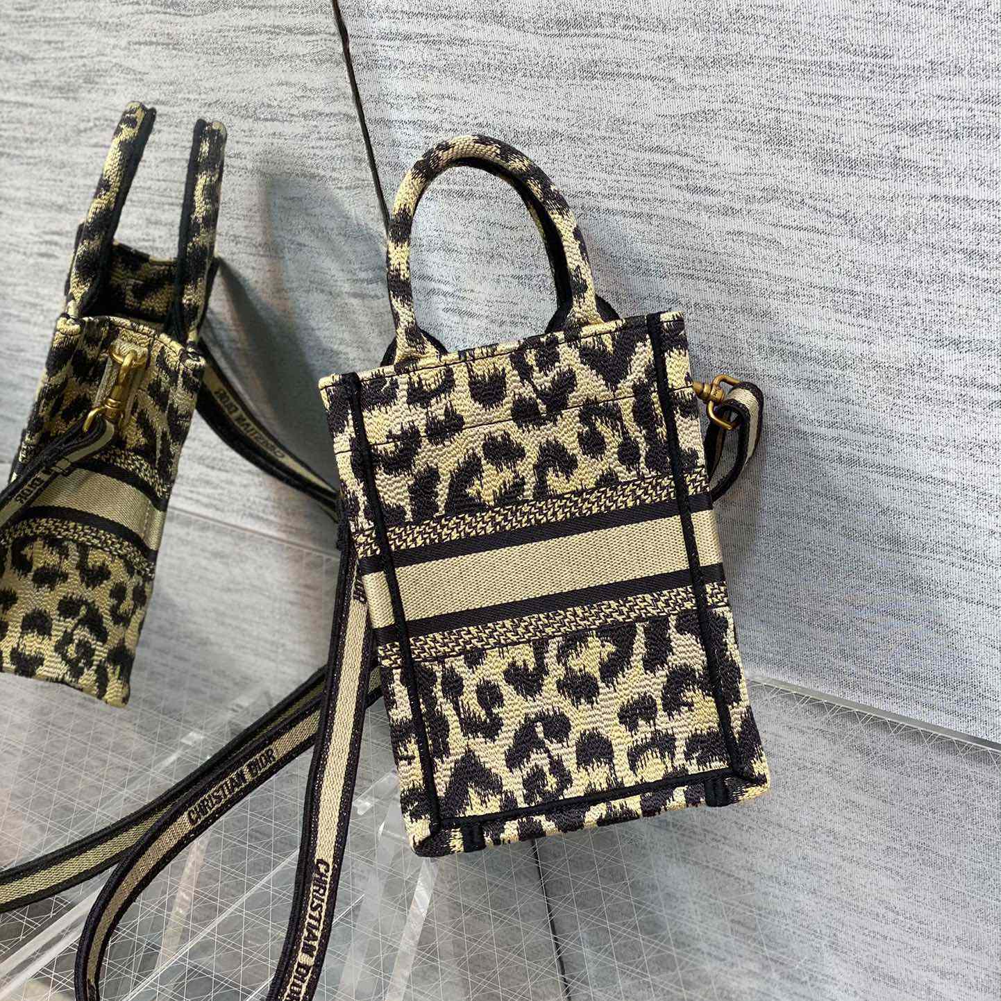 Dior Mini Dior Book Tote Phone Bag - FashionPlug