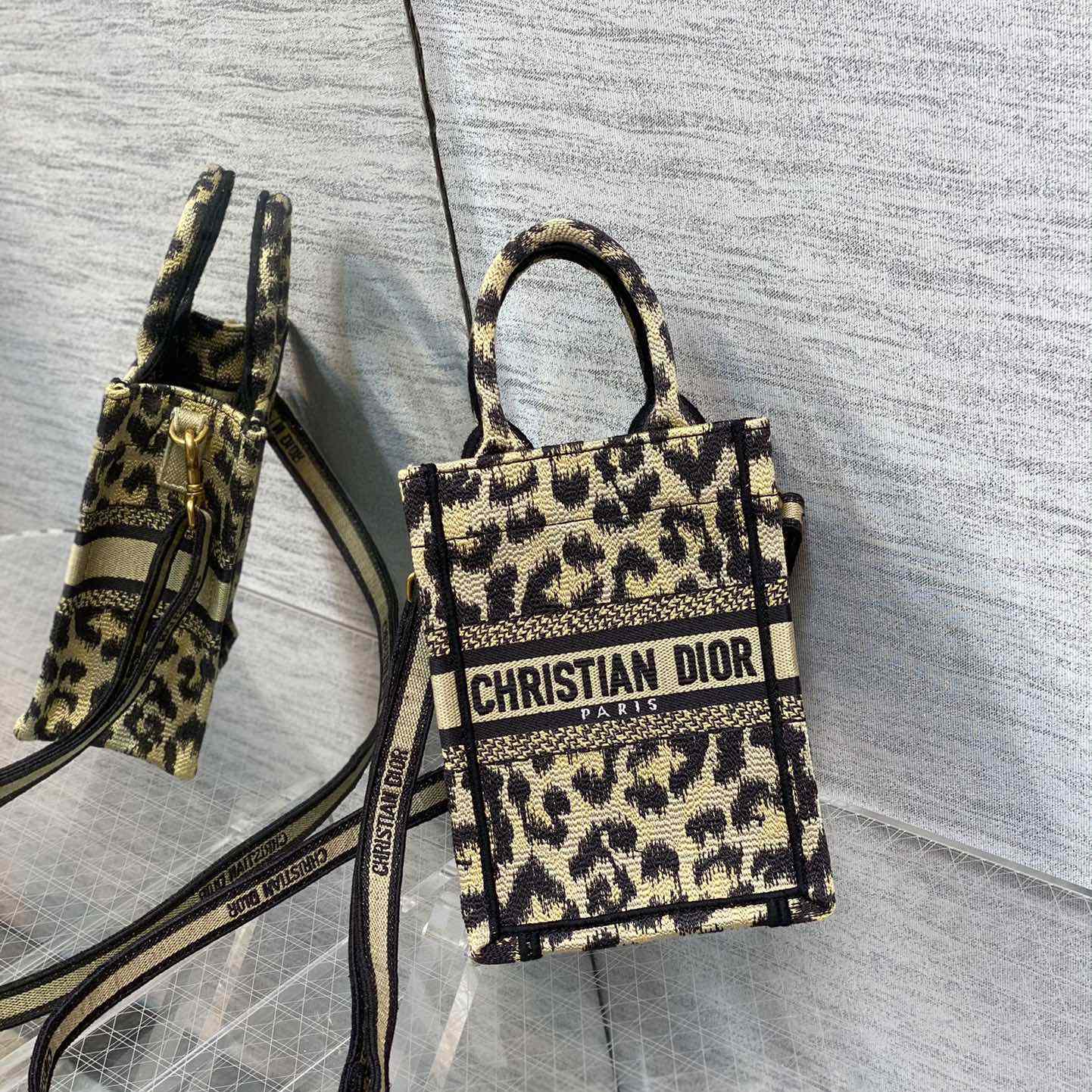 Dior Mini Dior Book Tote Phone Bag - FashionPlug