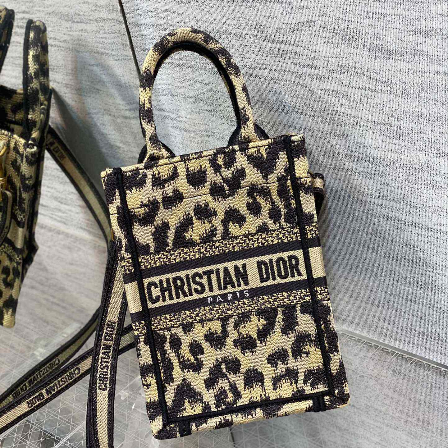 Dior Mini Dior Book Tote Phone Bag - FashionPlug