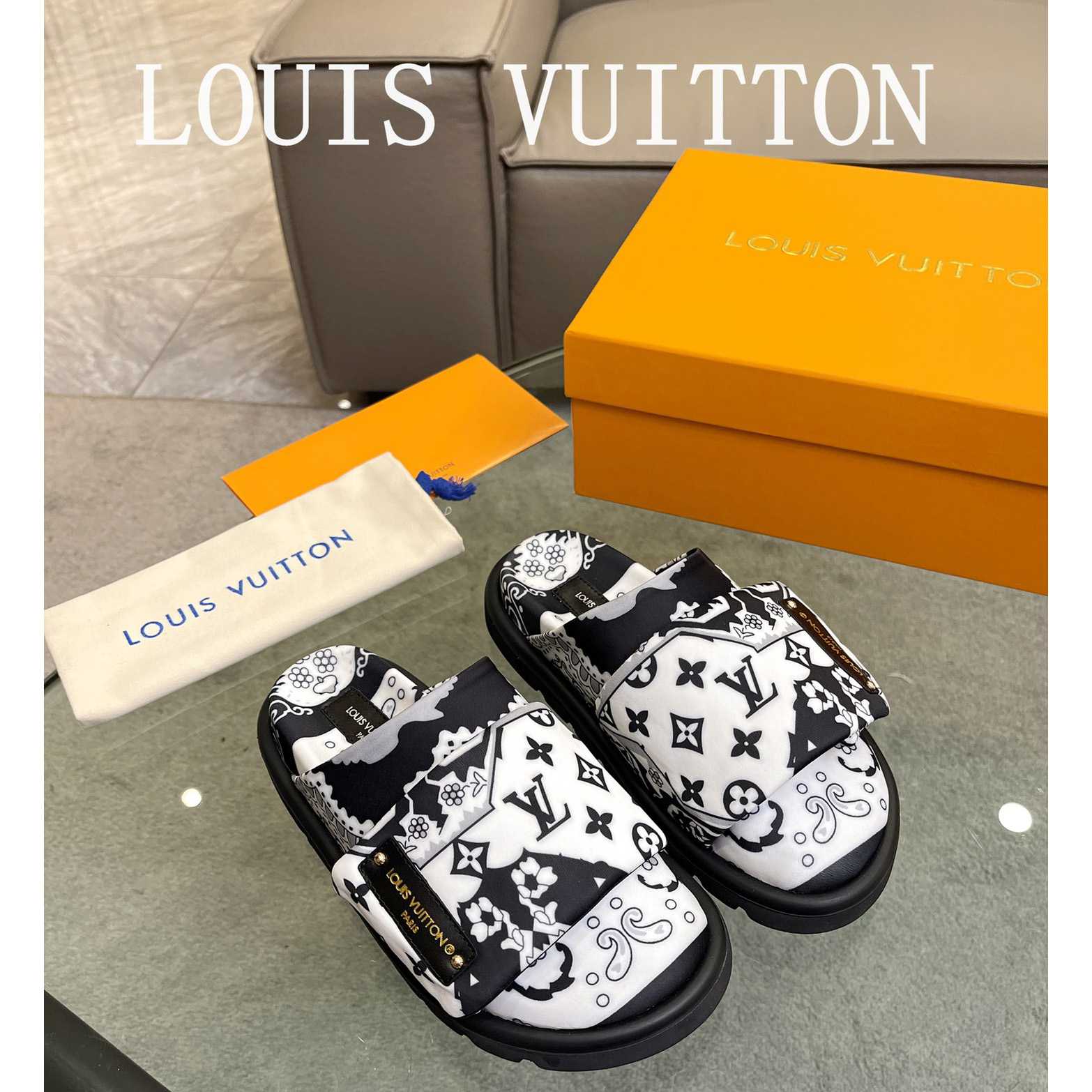 Louis Vuitton Slipper Pillow Flat Comfort Mule       - FashionPlug