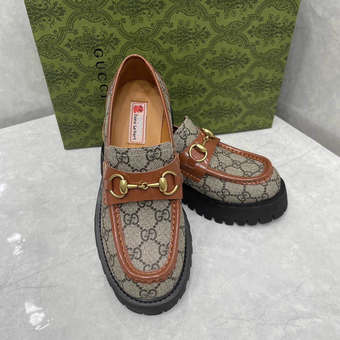 Gucci Women's GG Lug Sole Loafer - FashionPlug