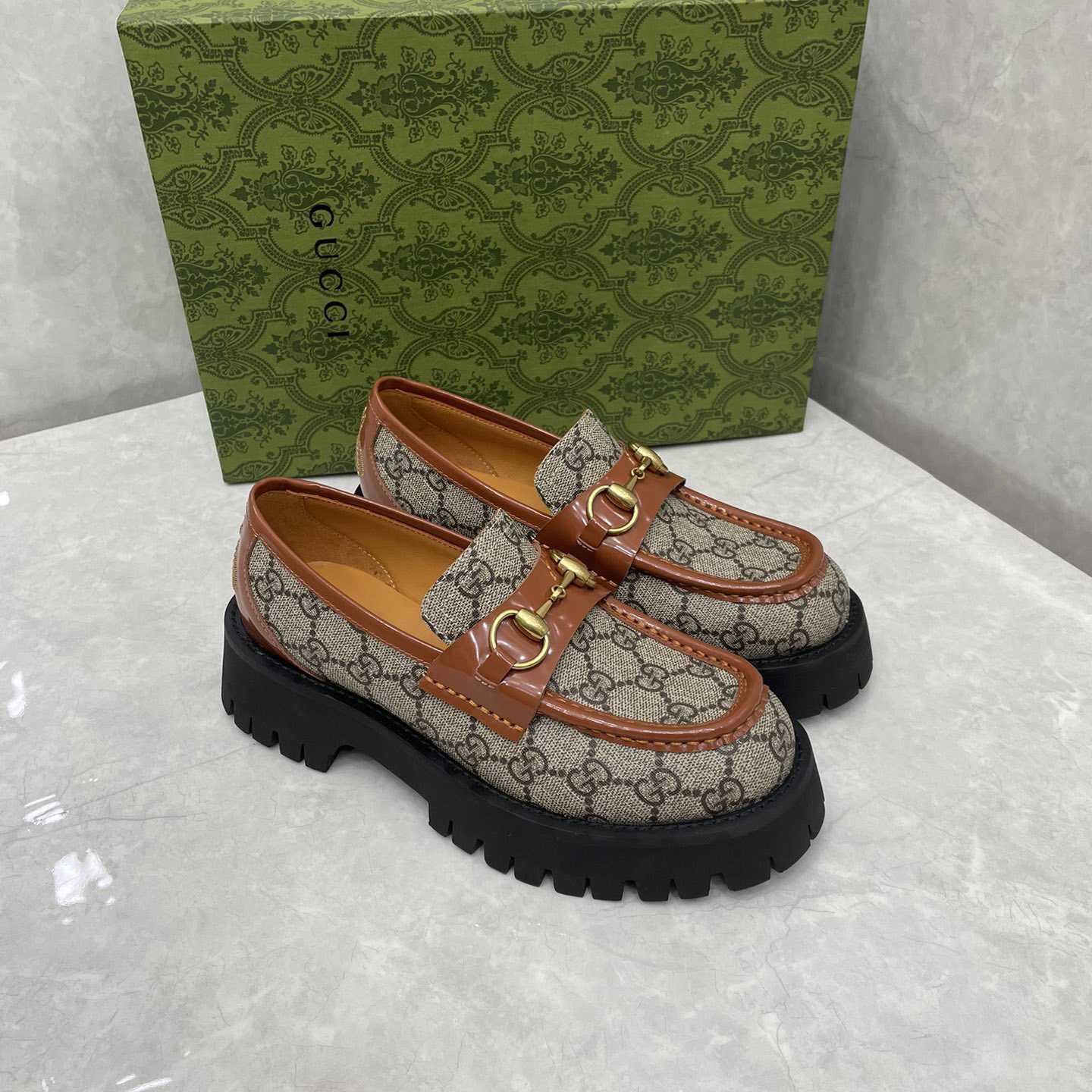 Gucci Women's GG Lug Sole Loafer - FashionPlug