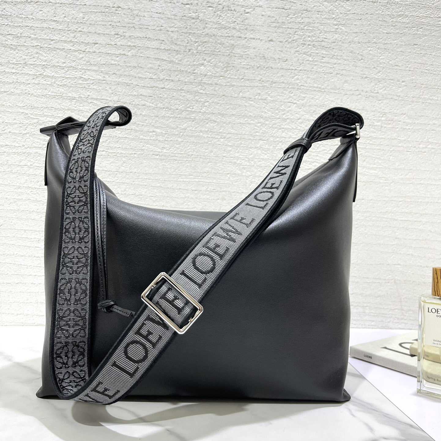 Loewe Cubi Crossbody Bag In Supple Smooth Calfskin And Jacquard - FashionPlug