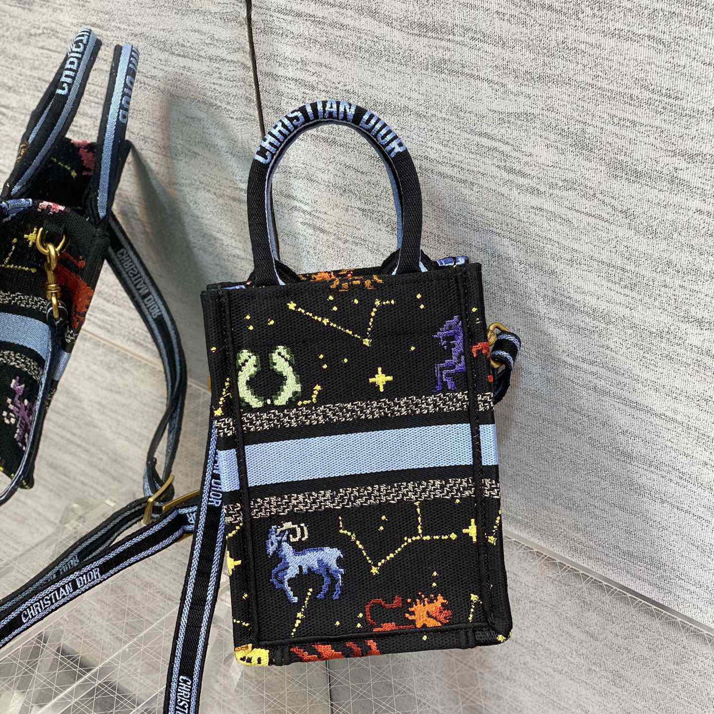 Dior Mini Dior Book Tote Phone Bag - FashionPlug