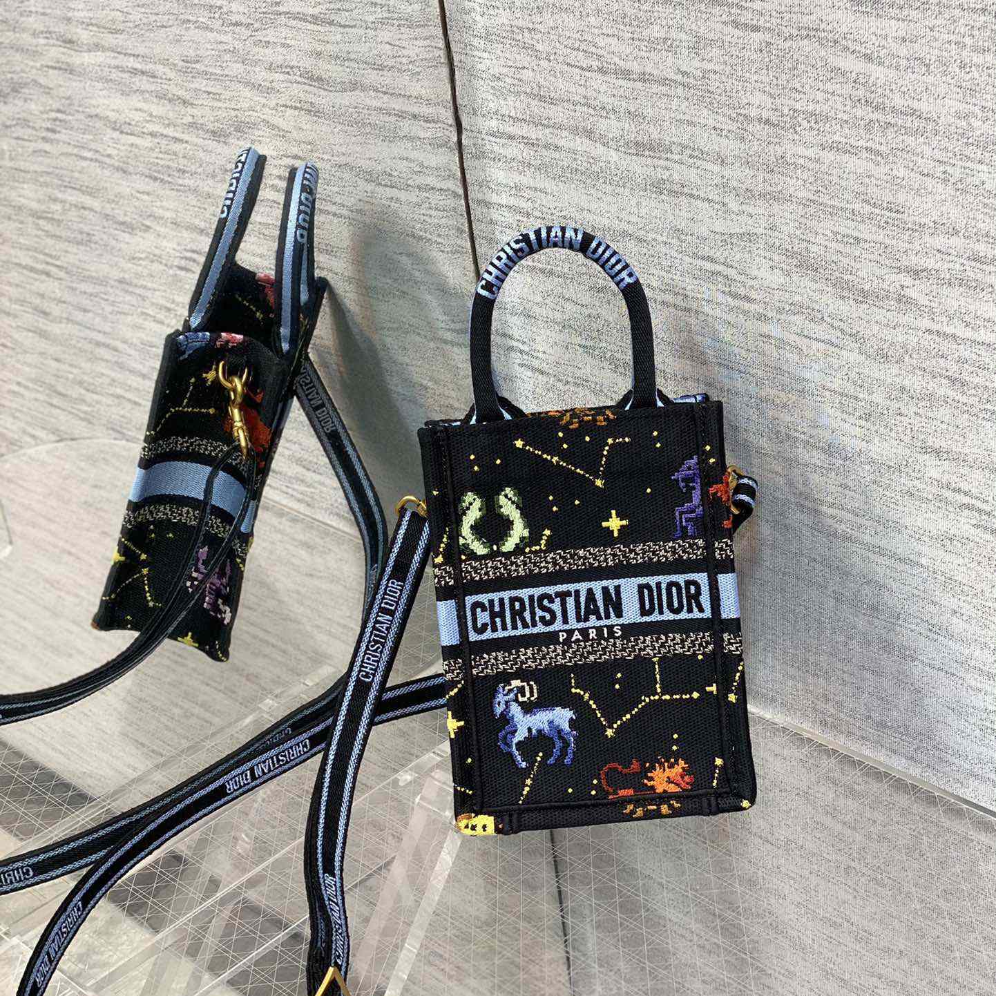Dior Mini Dior Book Tote Phone Bag - FashionPlug