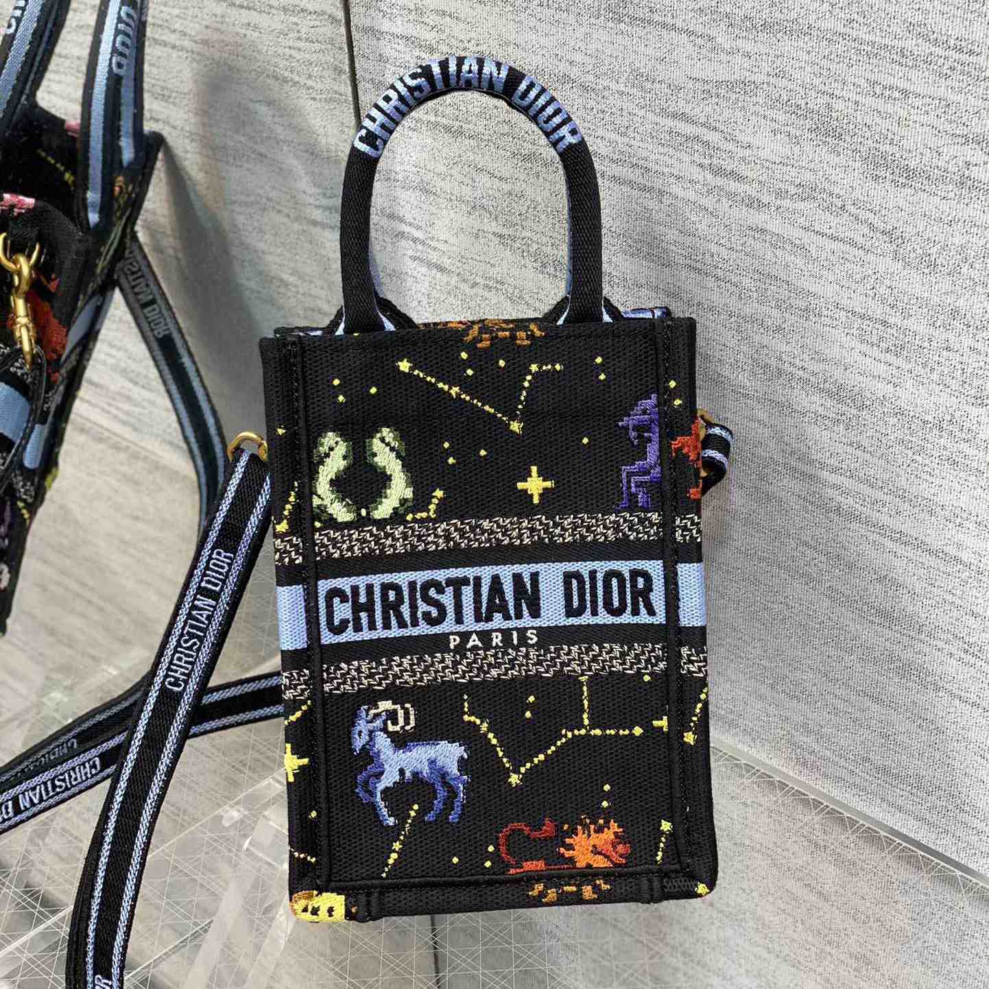 Dior Mini Dior Book Tote Phone Bag - FashionPlug