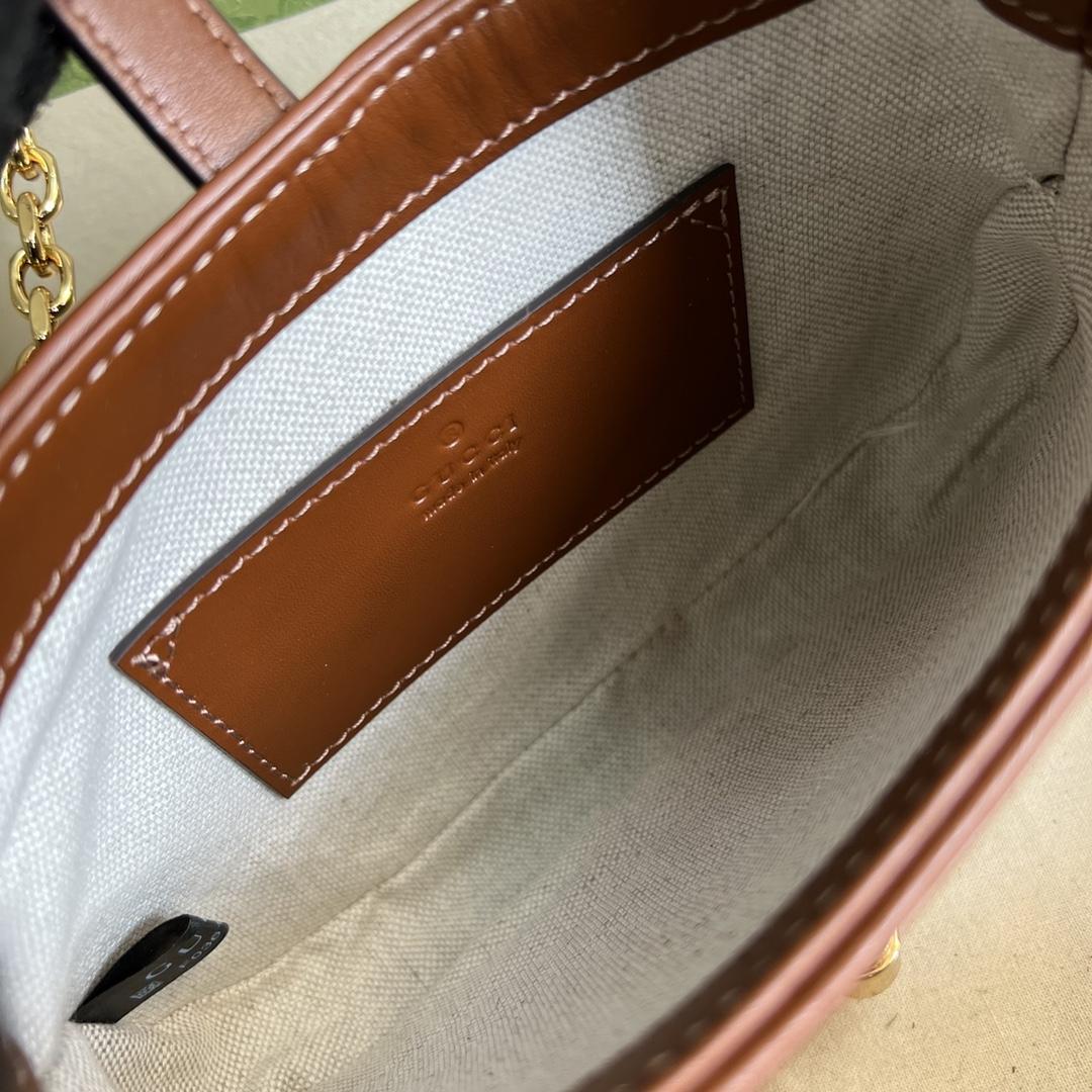 Gucci Jackie 1961 Crystal GG Mini Shoulder Bag(19x13x13cm)   - FashionPlug