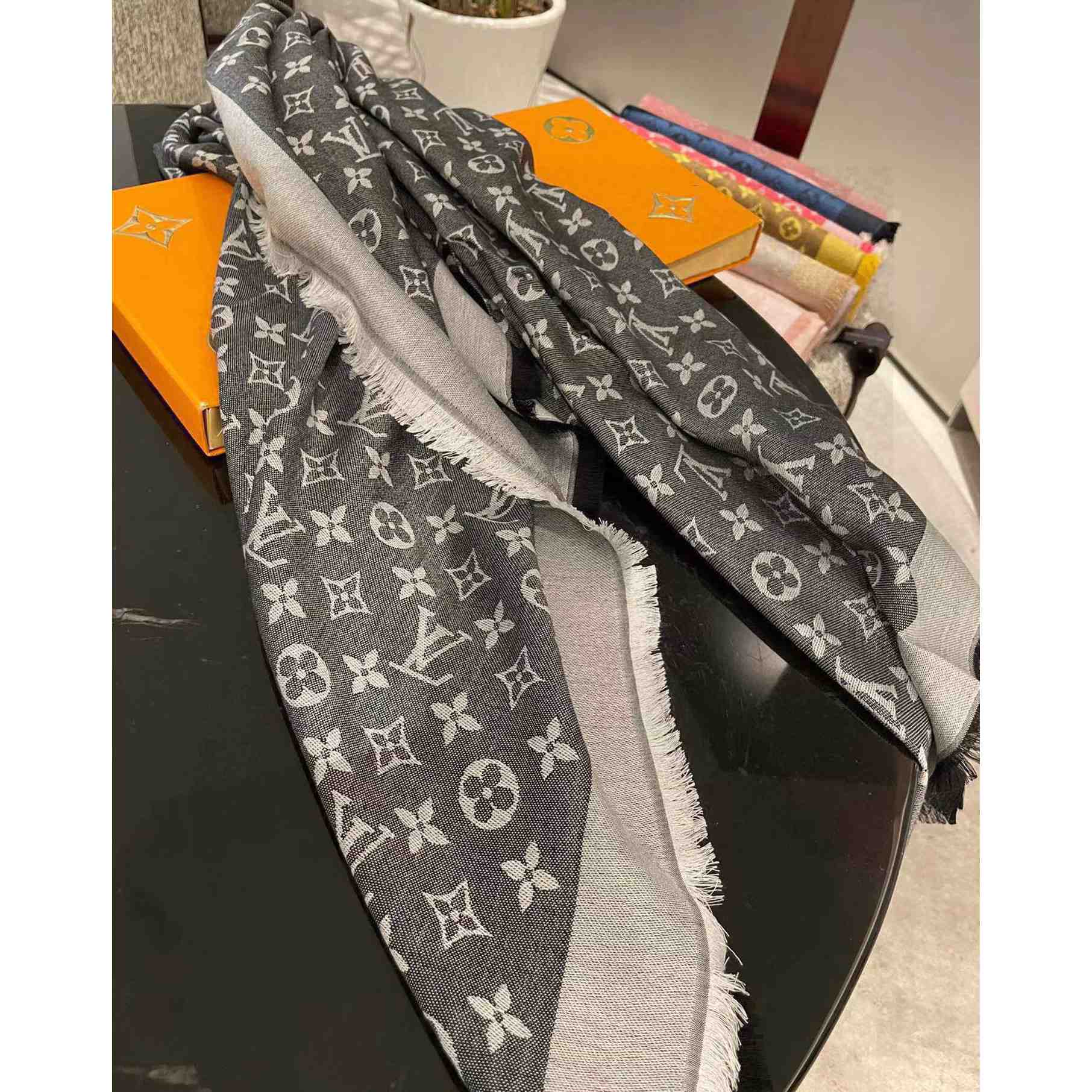 Louis Vuitton Monogram Denim Shawl - FashionPlug