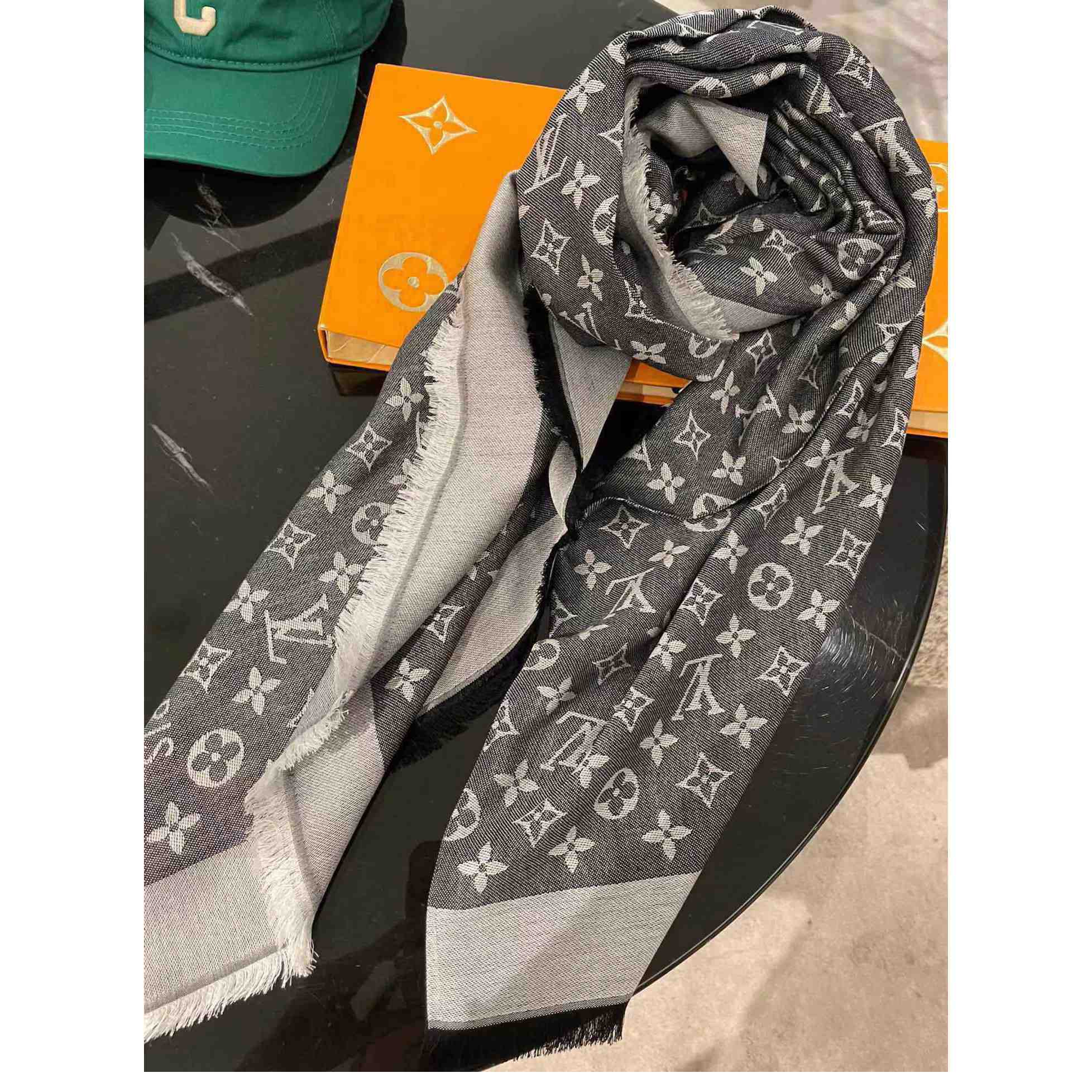 Louis Vuitton Monogram Denim Shawl - FashionPlug