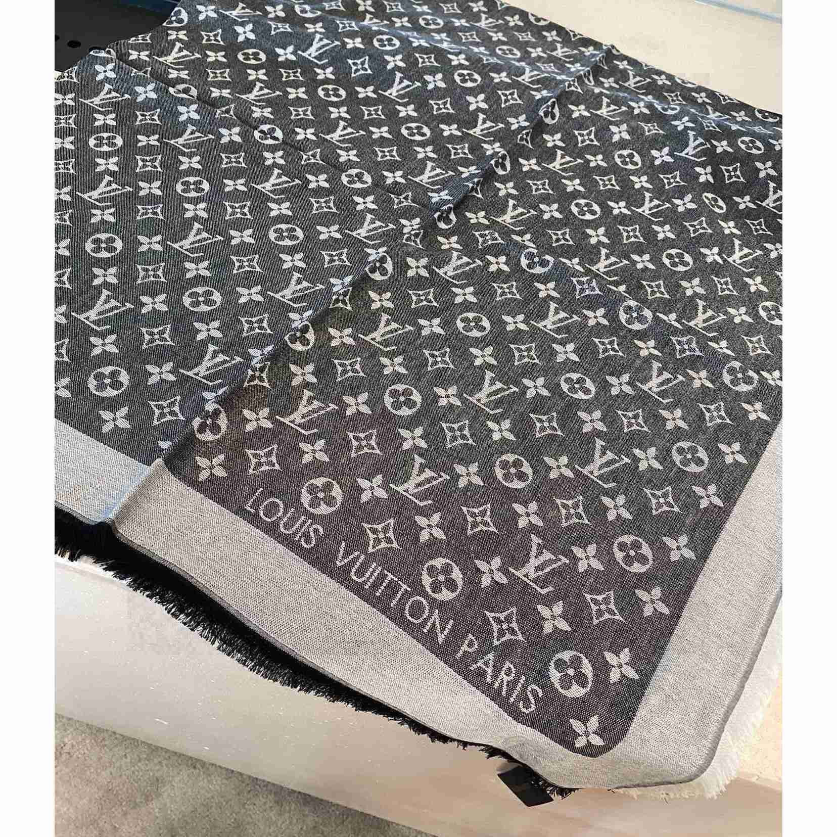 Louis Vuitton Monogram Denim Shawl - FashionPlug
