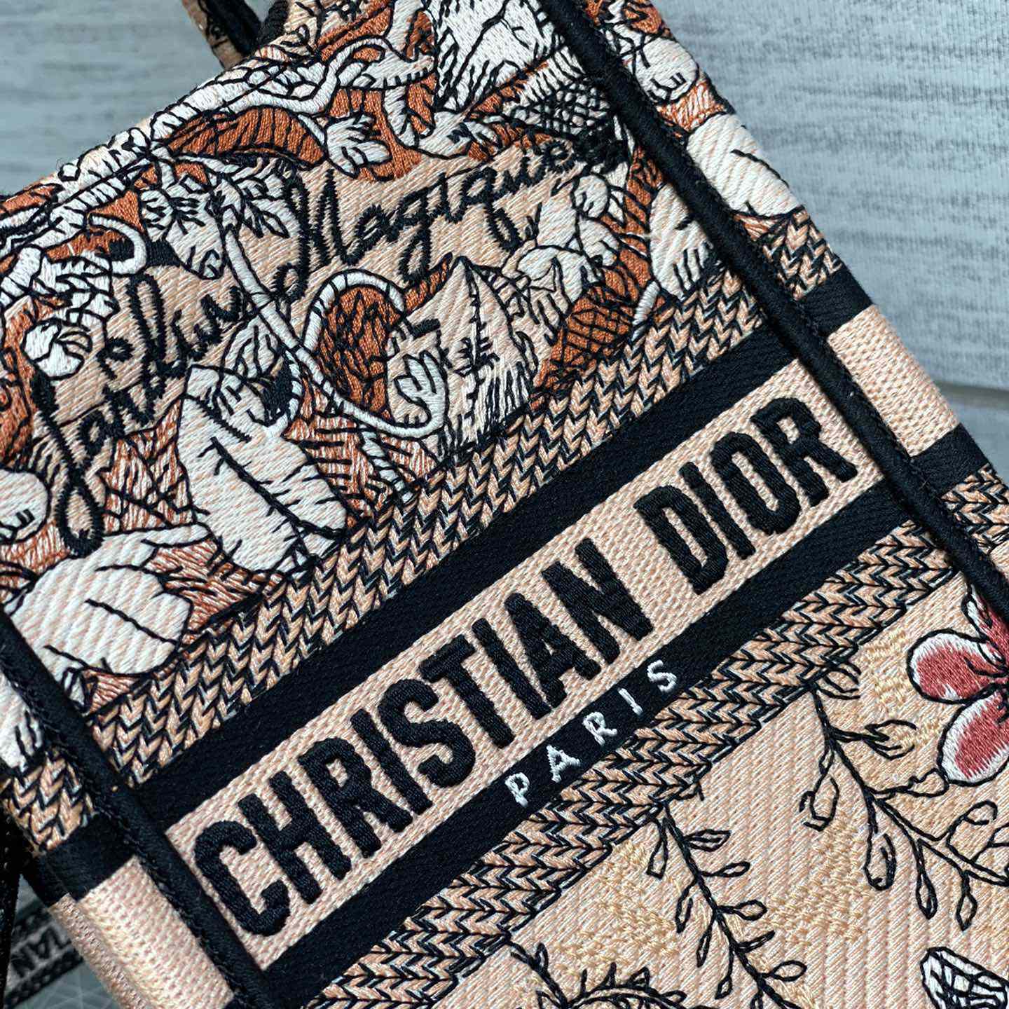 Dior Mini Dior Book Tote Phone Bag - FashionPlug