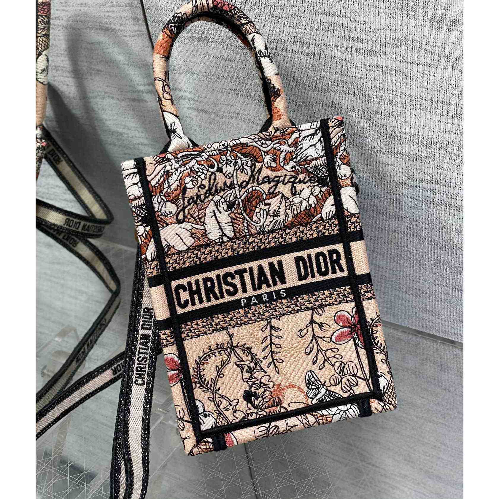 Dior Mini Dior Book Tote Phone Bag - FashionPlug