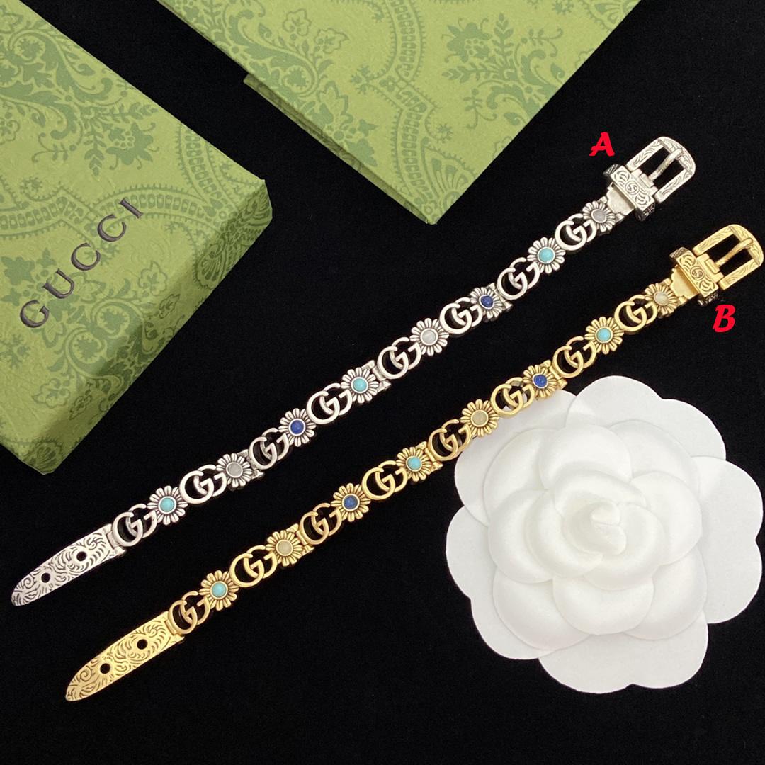 Gucci Double G Flower Bracelet - FashionPlug