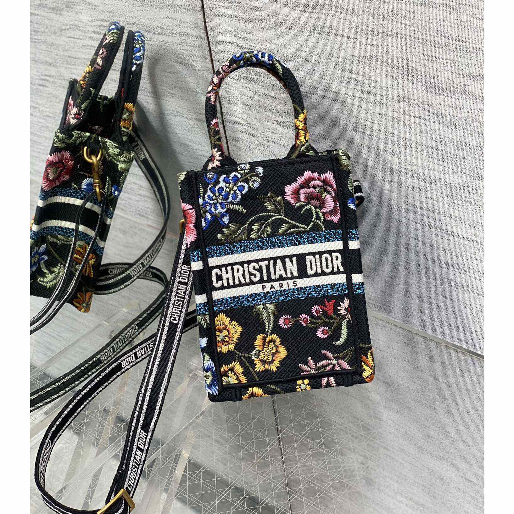 Dior Mini Dior Book Tote Phone Bag - FashionPlug