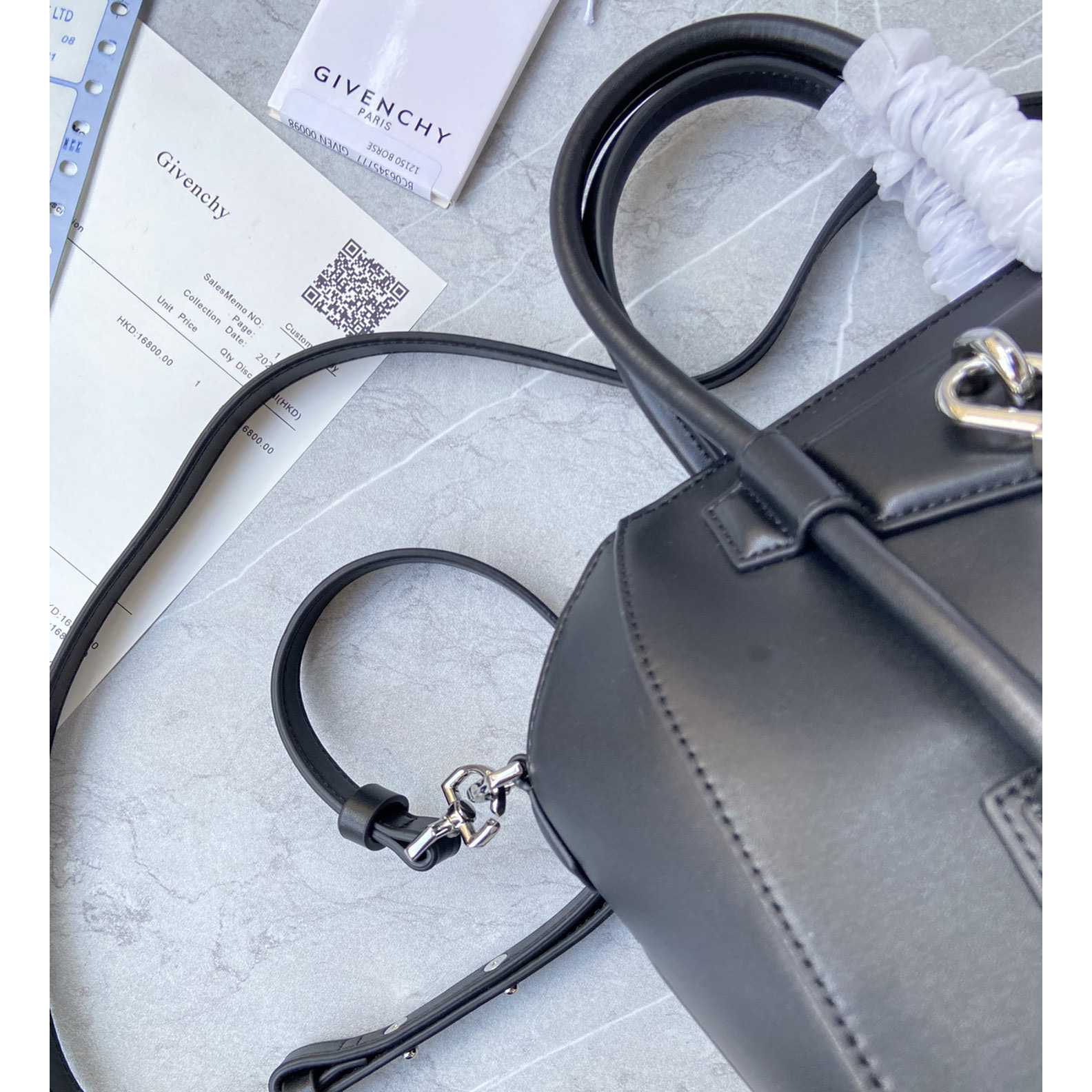 Givenchy Mini Antigona Lock Bag In Box Leather (23*27*13cm) - FashionPlug