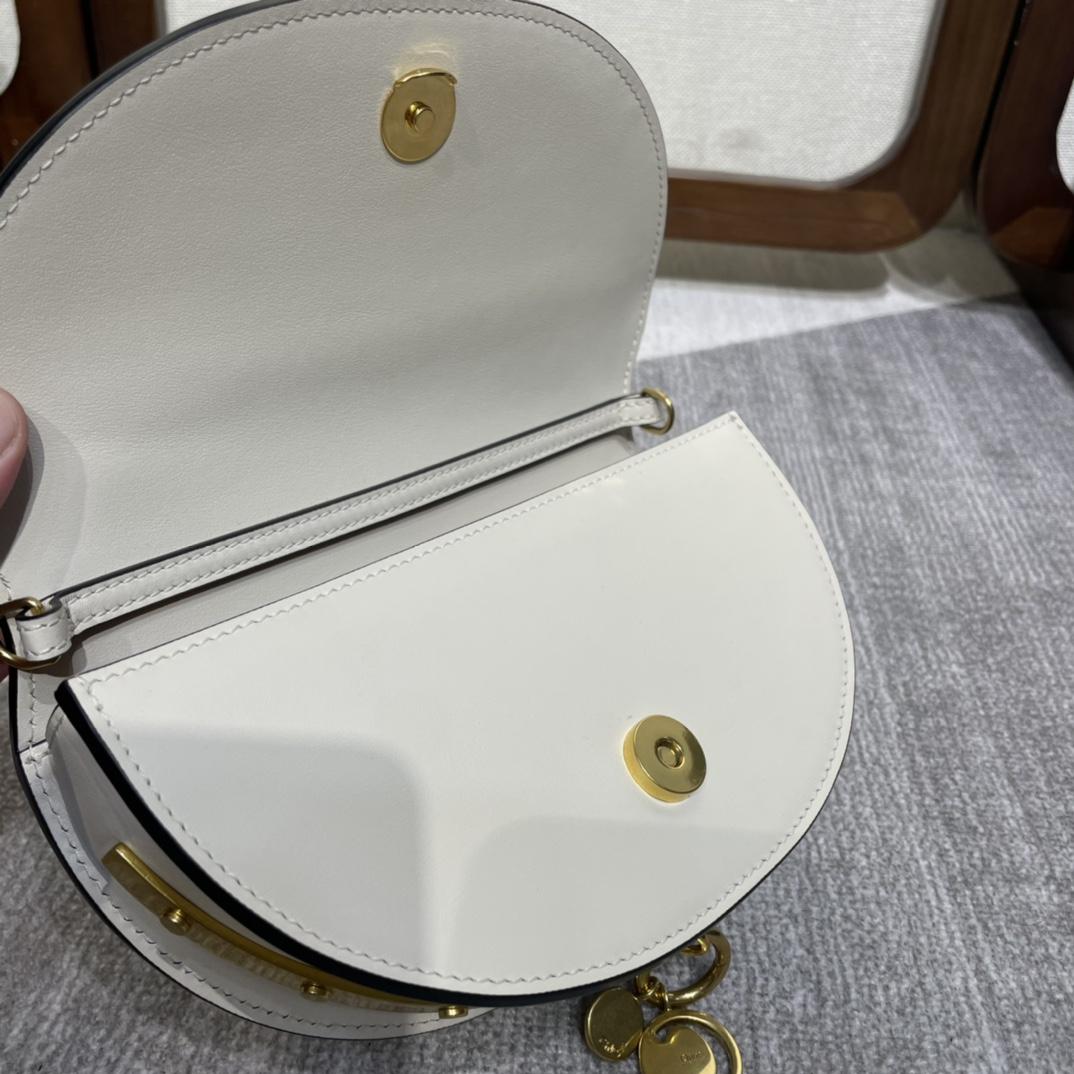 Chloe Women's White Nile Minaudiere Croc Bag (20*6.5*12cm) - FashionPlug