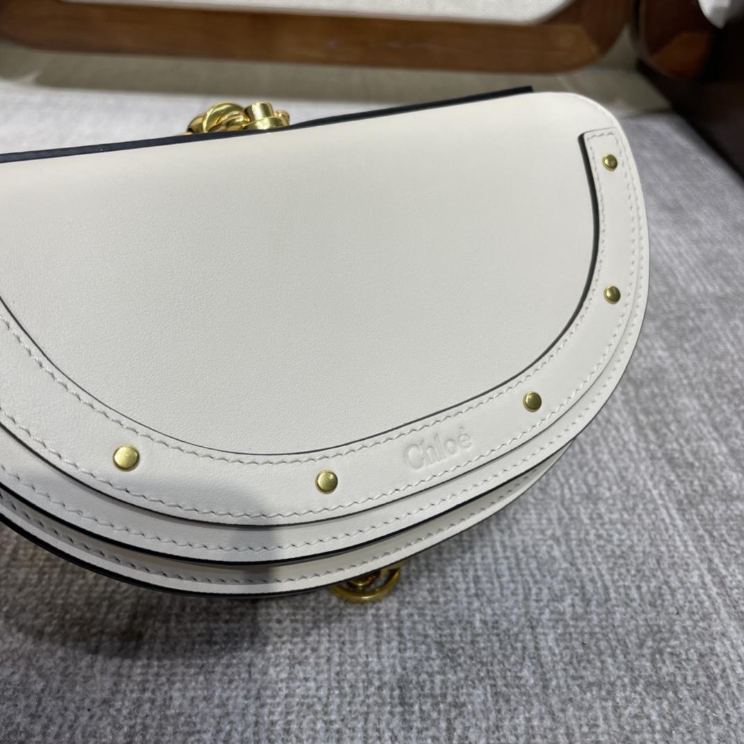 Chloe Women's White Nile Minaudiere Croc Bag (20*6.5*12cm) - FashionPlug