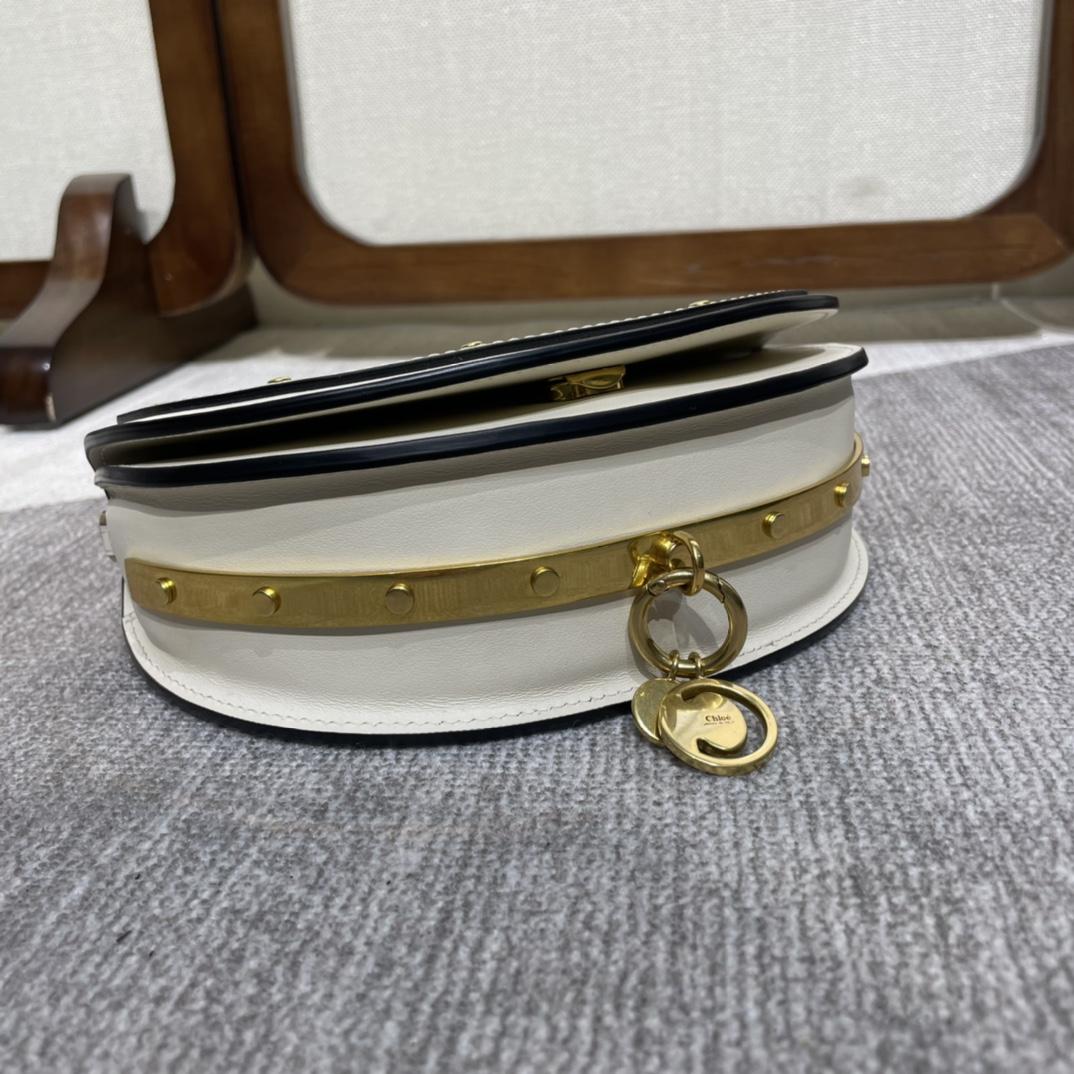 Chloe Women's White Nile Minaudiere Croc Bag (20*6.5*12cm) - FashionPlug