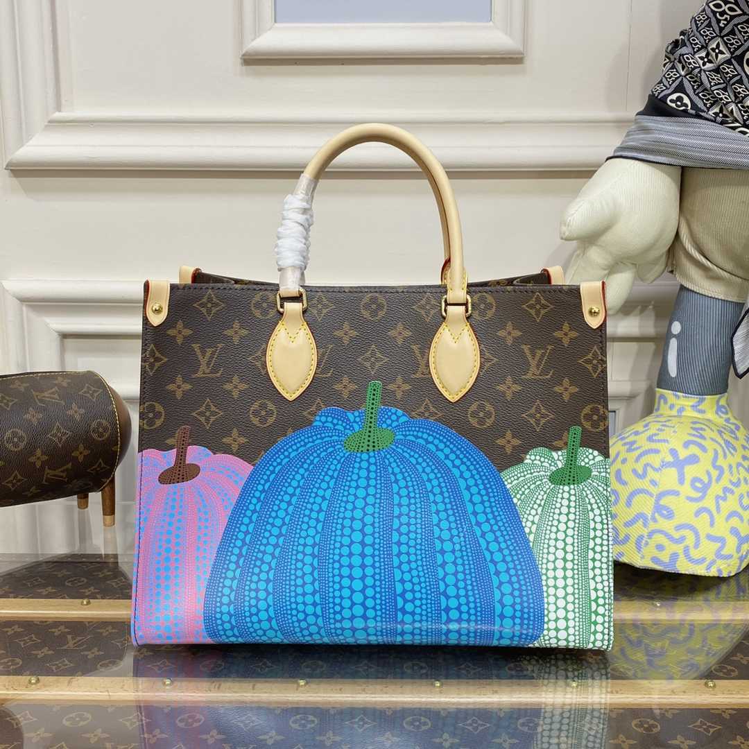 Louis Vuitton LV x YK OnTheGo MM (34*26*13cm) M46466 - FashionPlug