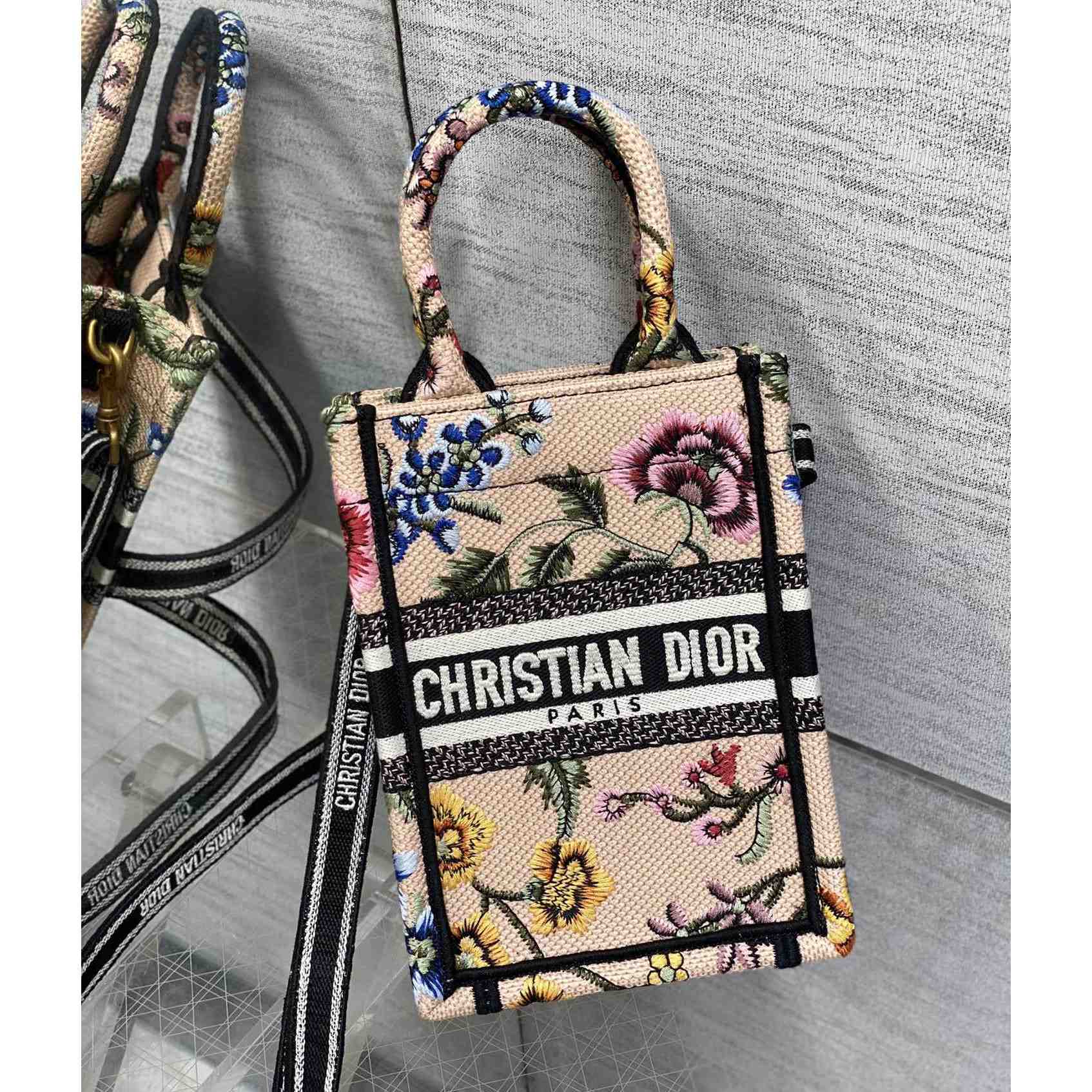 Dior Mini Dior Book Tote Phone Bag - FashionPlug