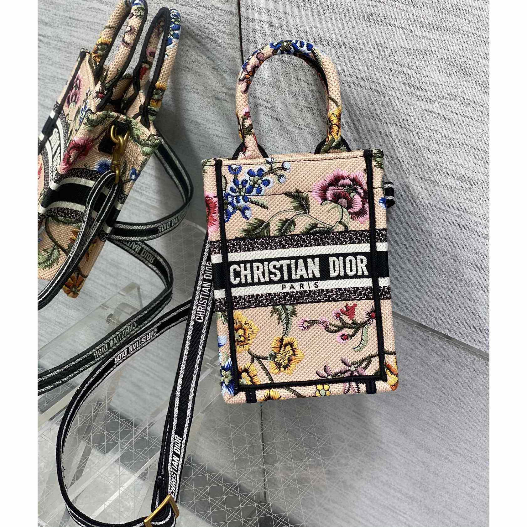 Dior Mini Dior Book Tote Phone Bag - FashionPlug