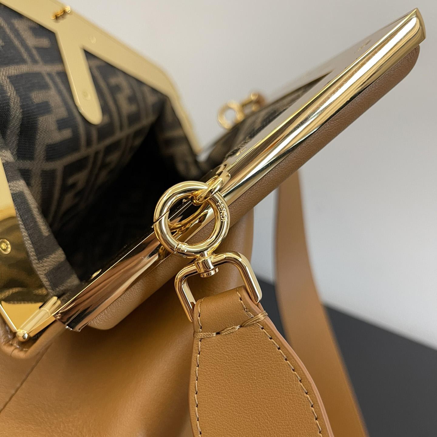 Fendi First Medium Brown Leather Bag - FashionPlug