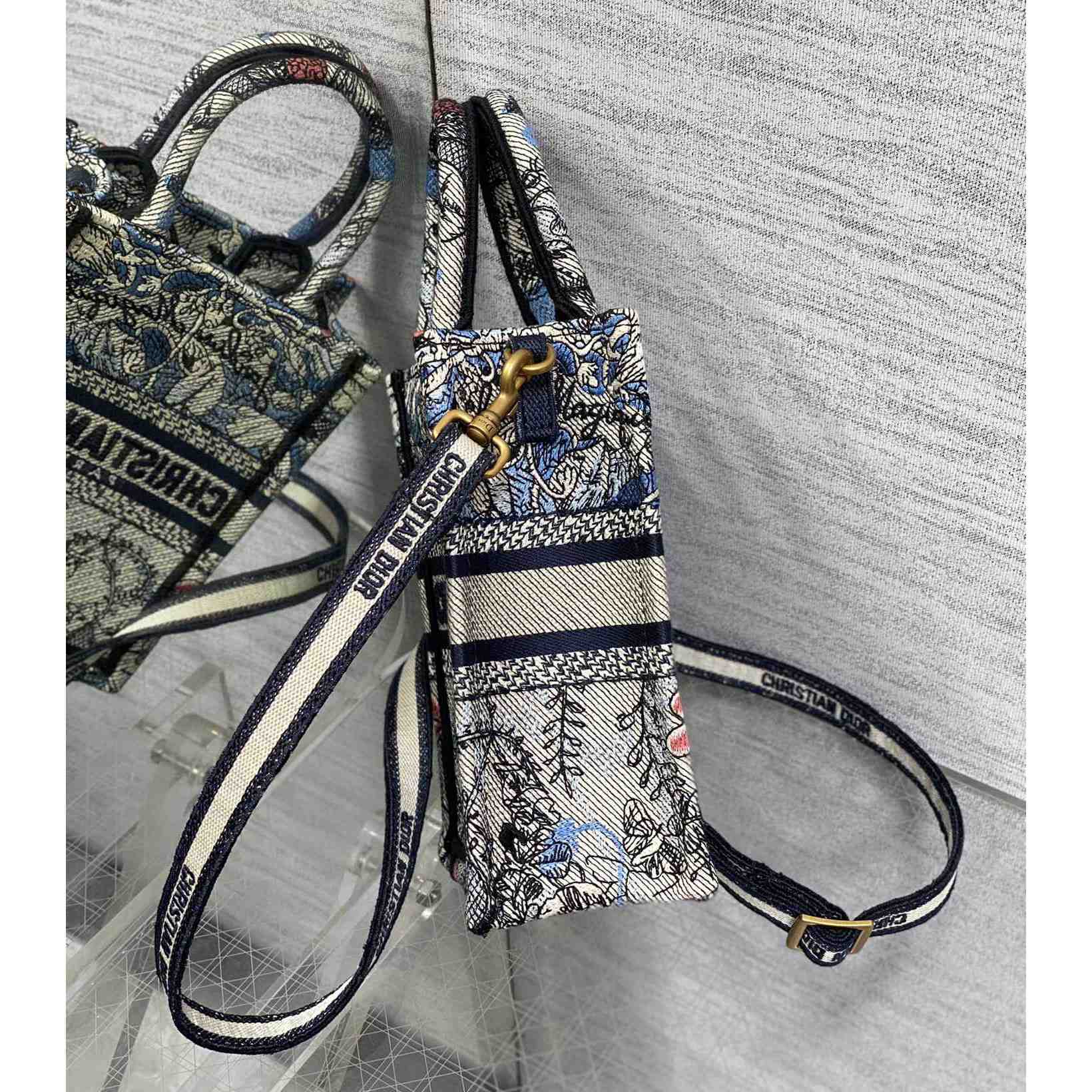 Dior Mini Dior Book Tote Phone Bag - FashionPlug