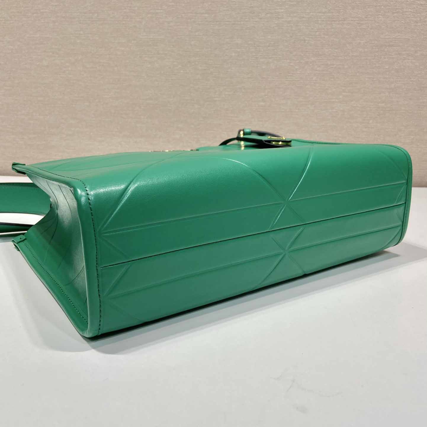 Prada Small Leather Prada Symbole Bag With Topstitching - FashionPlug