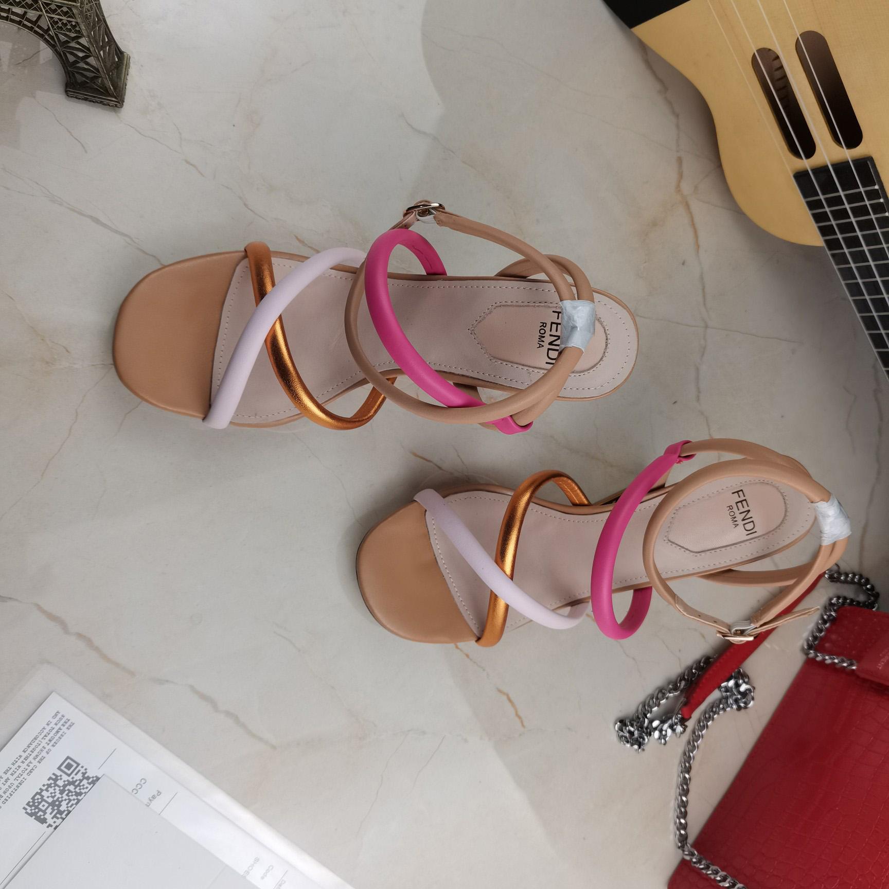 Fendi Women's Purple First Leather Sandal - FashionPlug