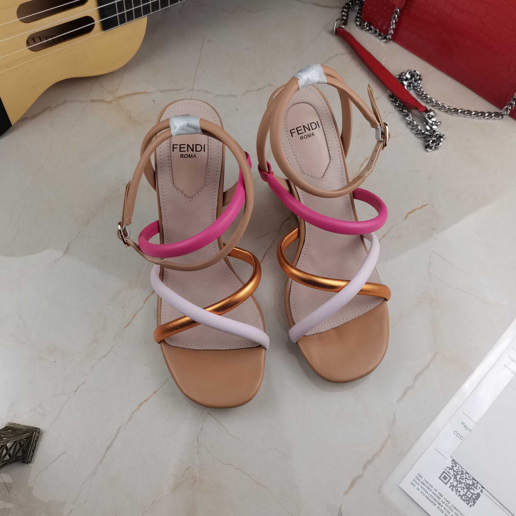 Fendi Women's Purple First Leather Sandal - FashionPlug