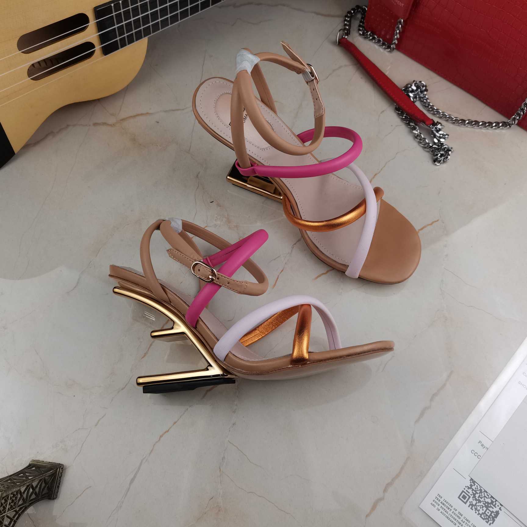 Fendi Women's Purple First Leather Sandal - FashionPlug