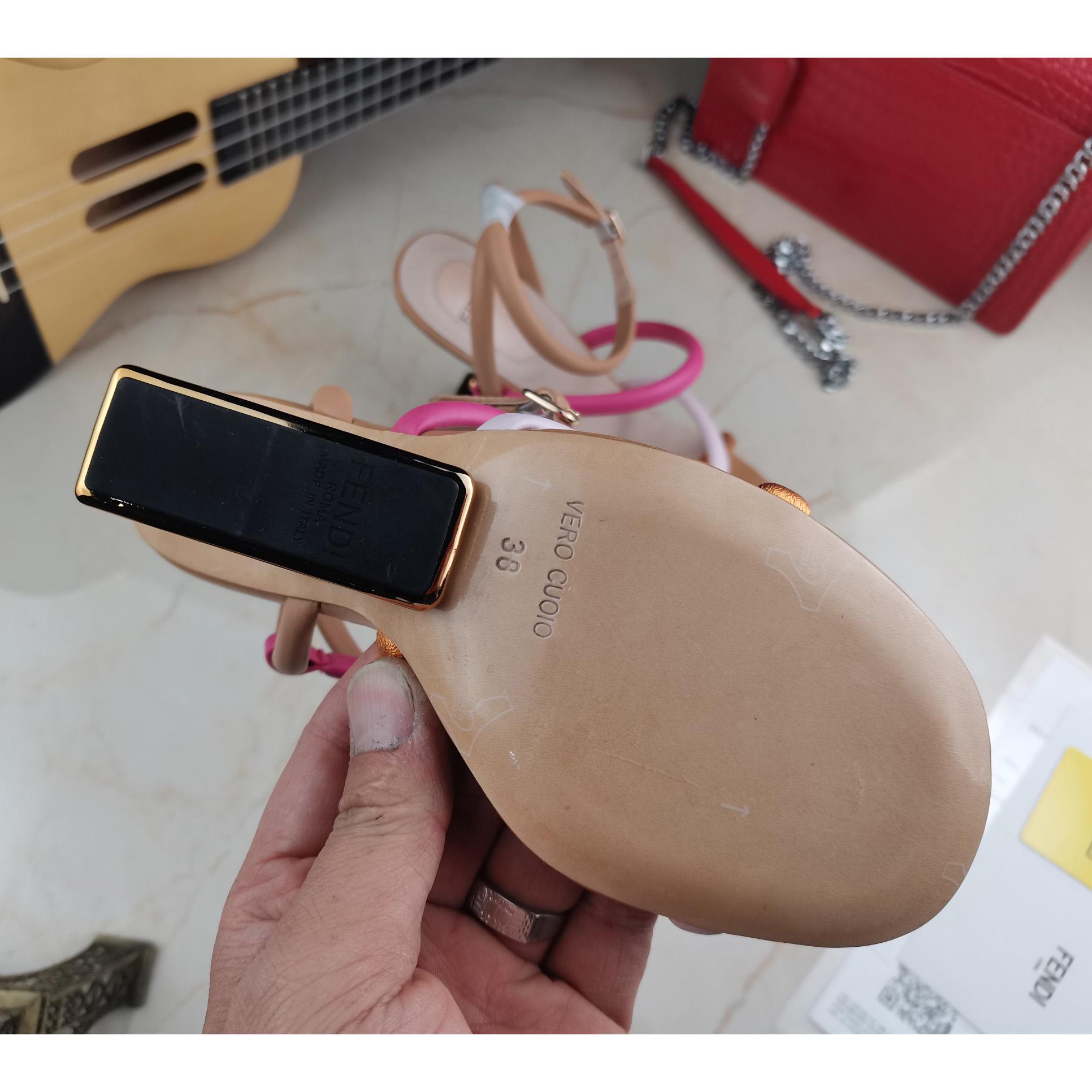 Fendi Women's Purple First Leather Sandal - FashionPlug