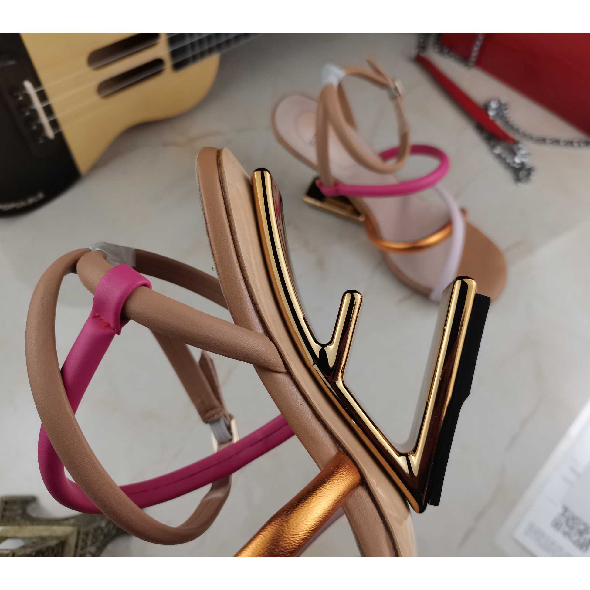 Fendi Women's Purple First Leather Sandal - FashionPlug