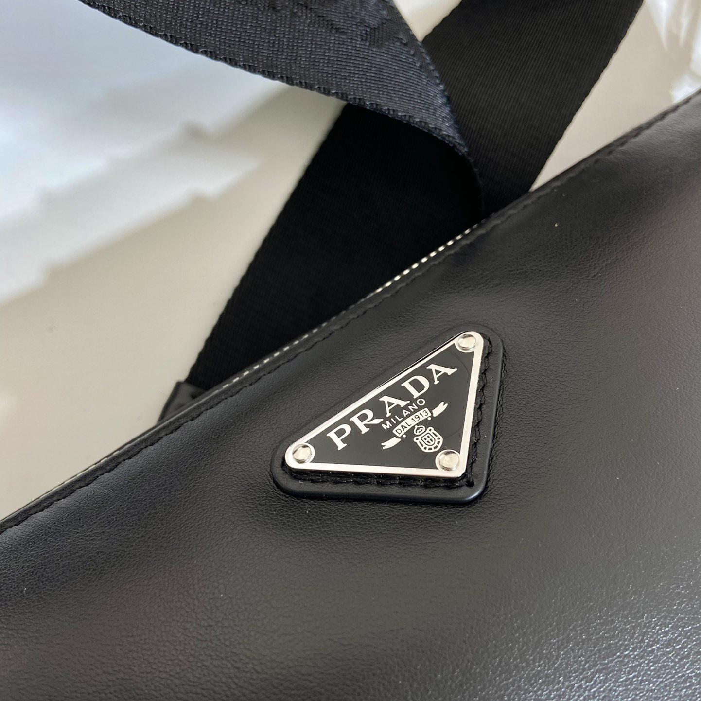 Prada Triangle Leather Bag - FashionPlug