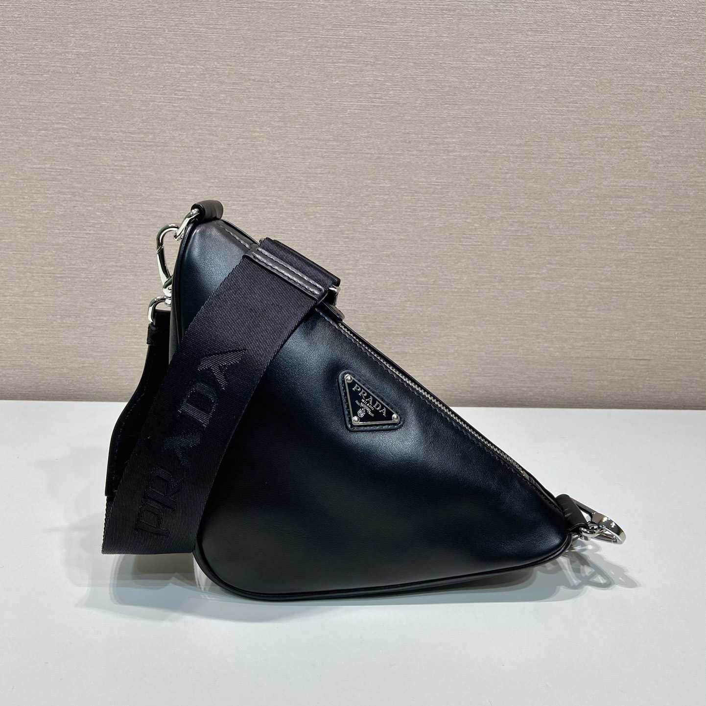 Prada Triangle Leather Bag - FashionPlug