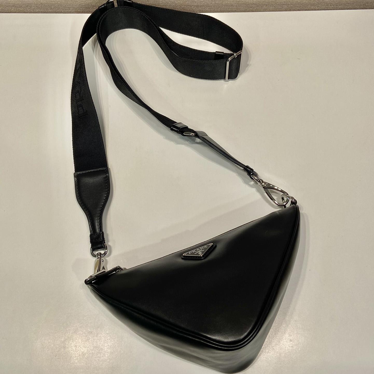 Prada Triangle Leather Bag - FashionPlug