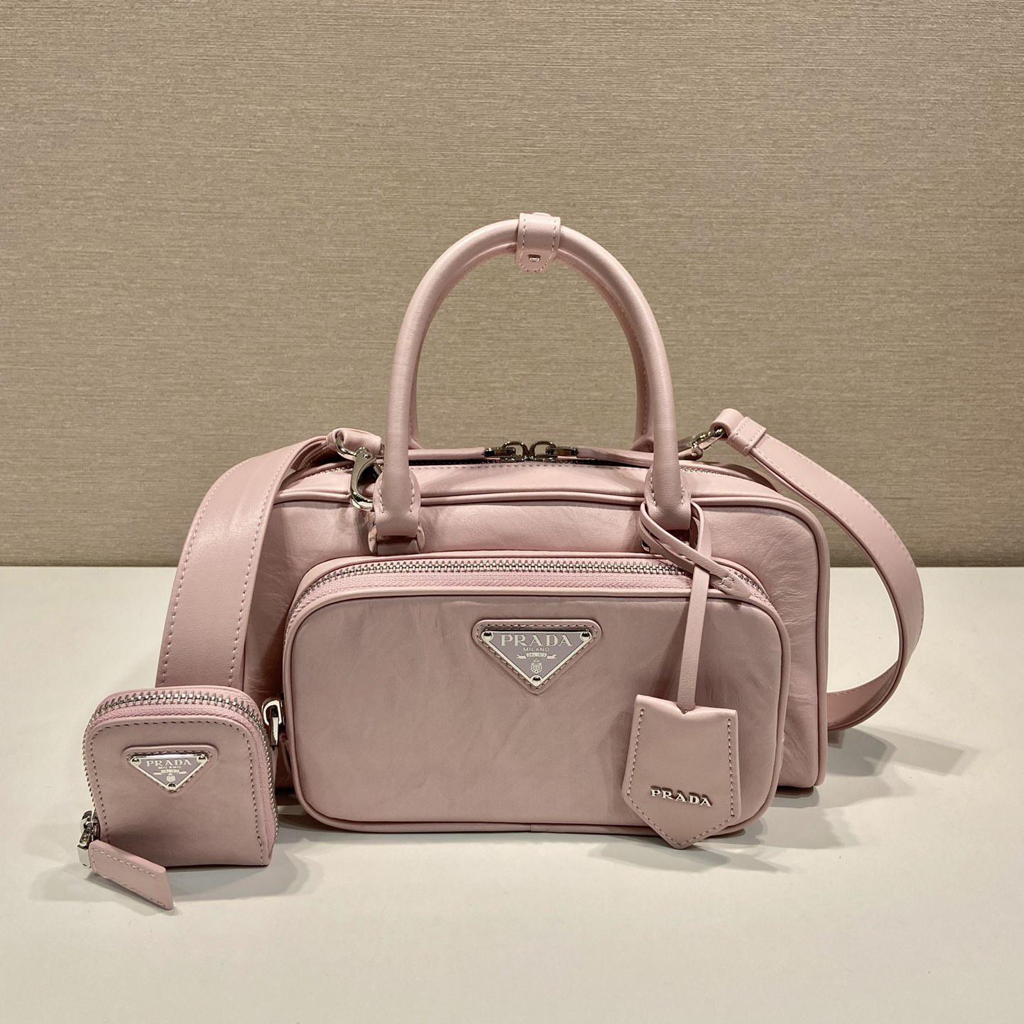 Prada Antique Nappa Leather Multi-pocket Top-handle Bag - FashionPlug