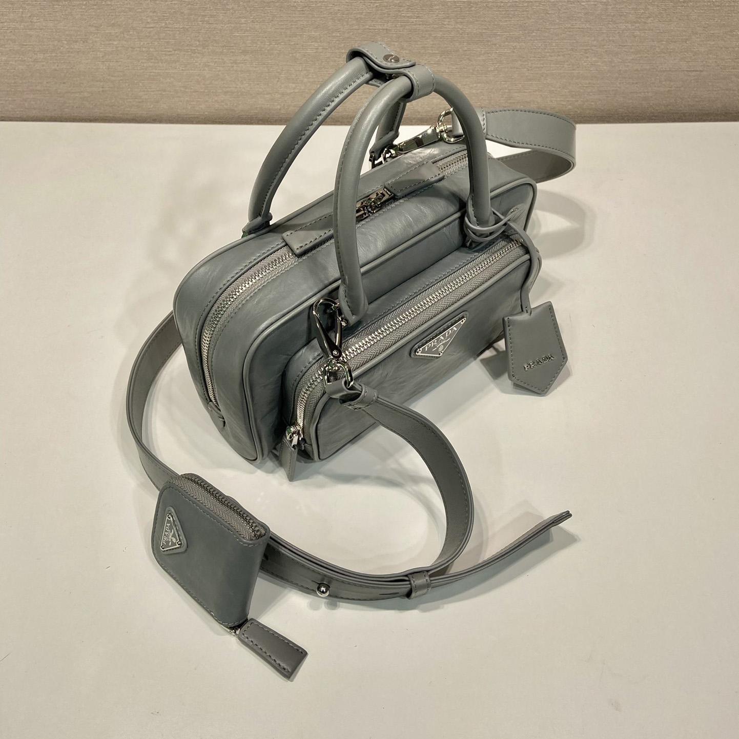 Prada Antique Nappa Leather Multi-pocket Top-handle Bag - FashionPlug