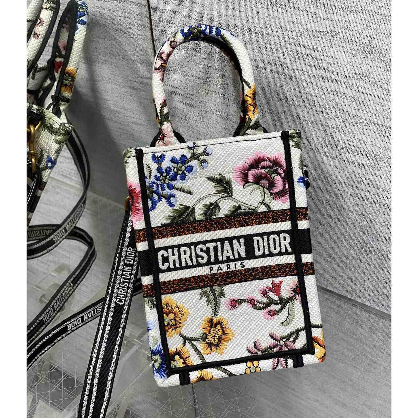 Dior Mini Dior Book Tote Phone Bag - FashionPlug