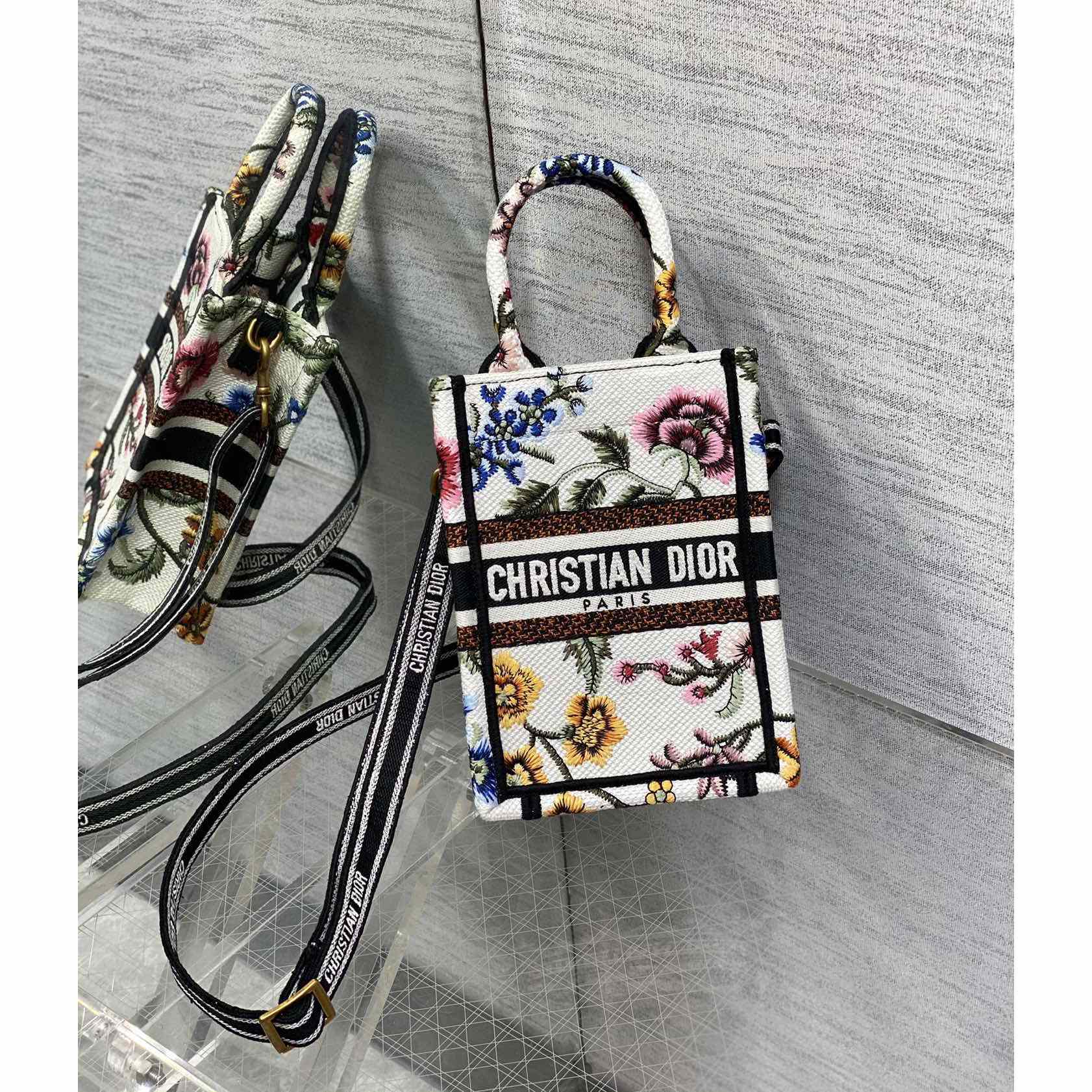 Dior Mini Dior Book Tote Phone Bag - FashionPlug
