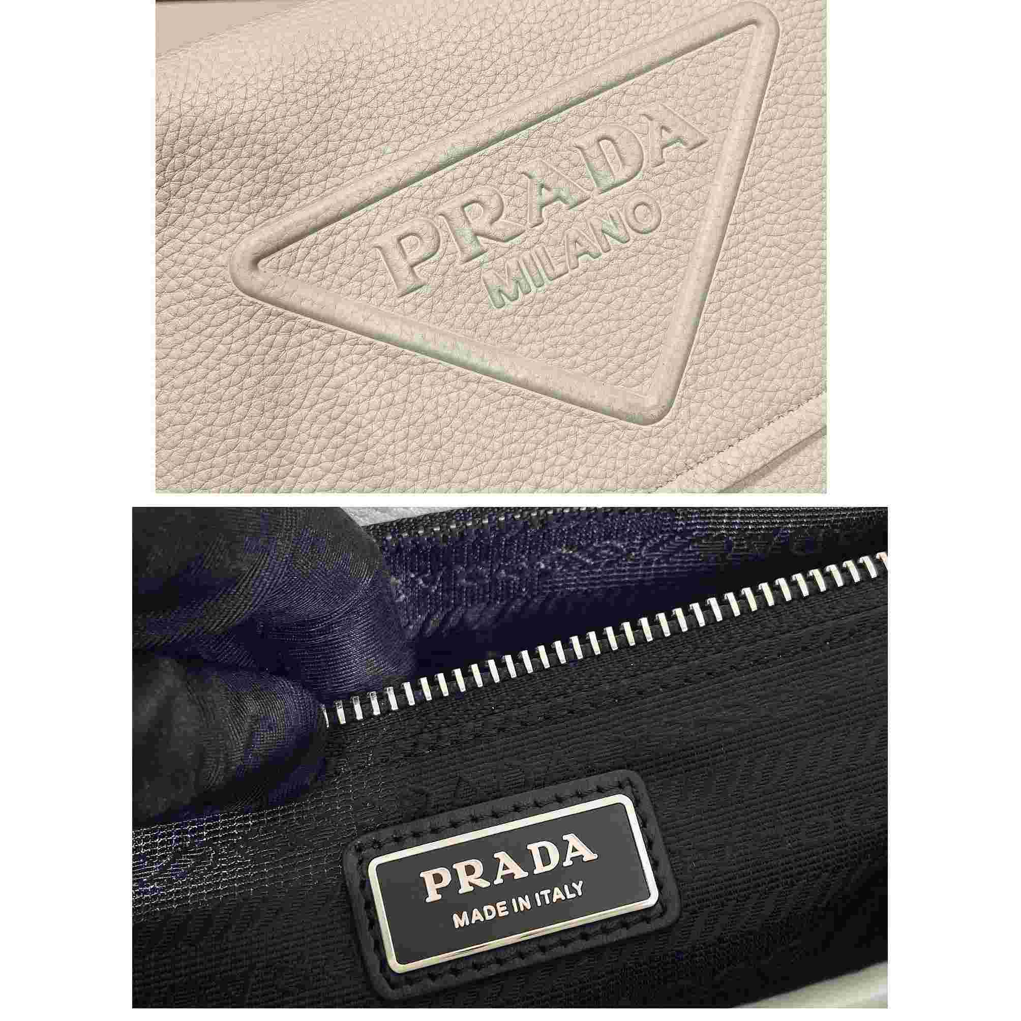 Prada Leather Bag With Shoulder Strap - FashionPlug