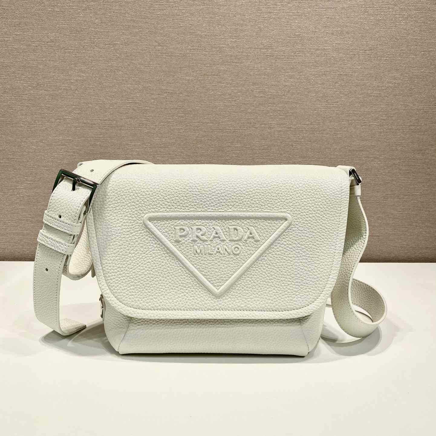 Prada Leather Bag With Shoulder Strap - FashionPlug