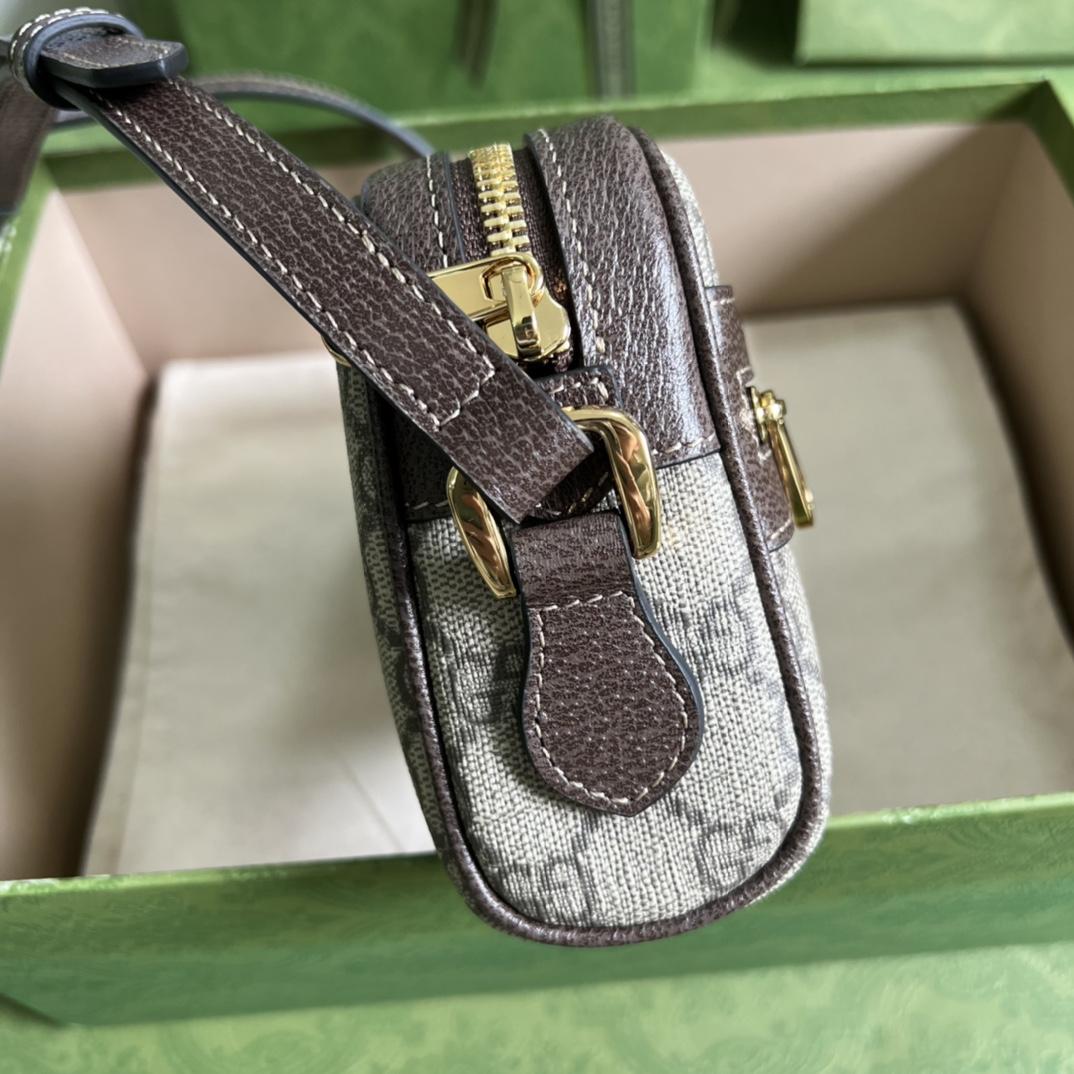 Gucci Ophidia GG Supreme Mini Bag(17.5-12-5.5cm) - FashionPlug