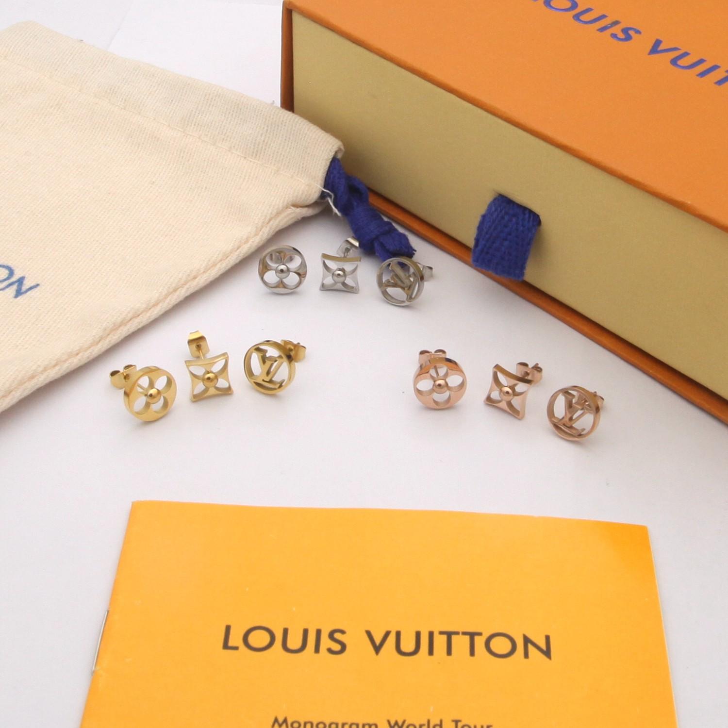 Louis Vuitton Crazy in Lock Earrings Set   M00395 - FashionPlug