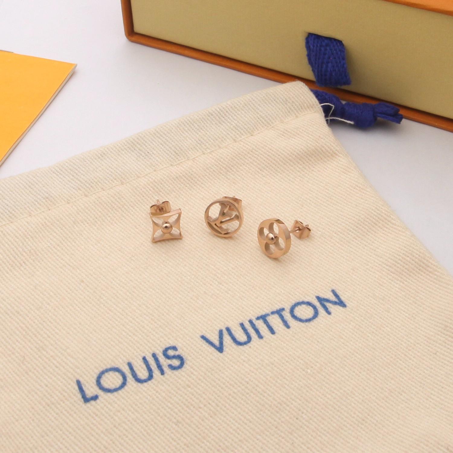 Louis Vuitton Crazy in Lock Earrings Set   M00395 - FashionPlug