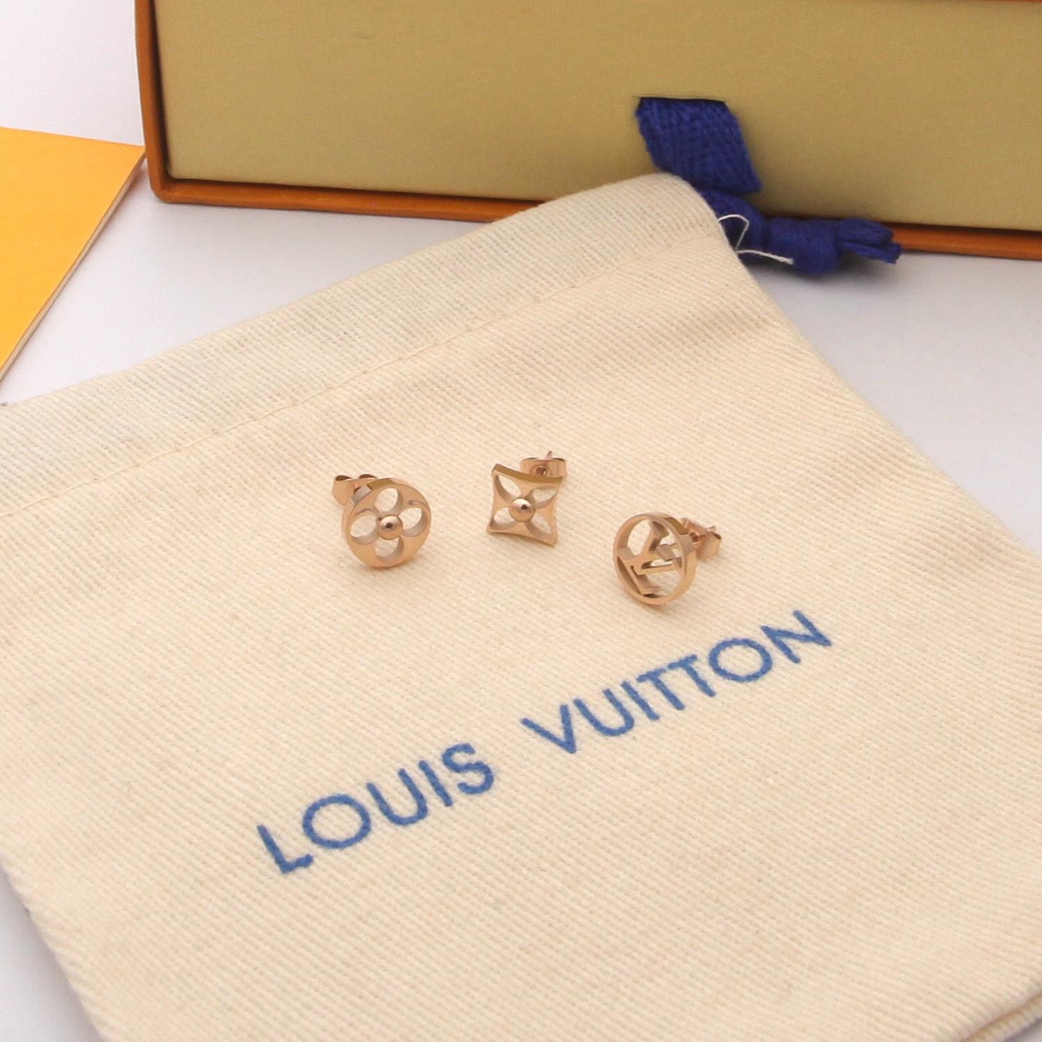 Louis Vuitton Crazy in Lock Earrings Set   M00395 - FashionPlug