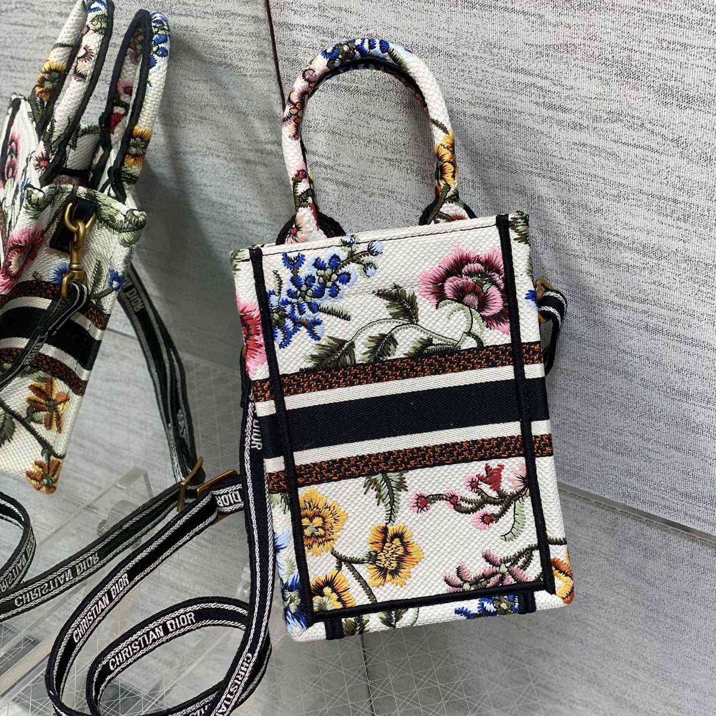 Dior Mini Dior Book Tote Phone Bag - FashionPlug